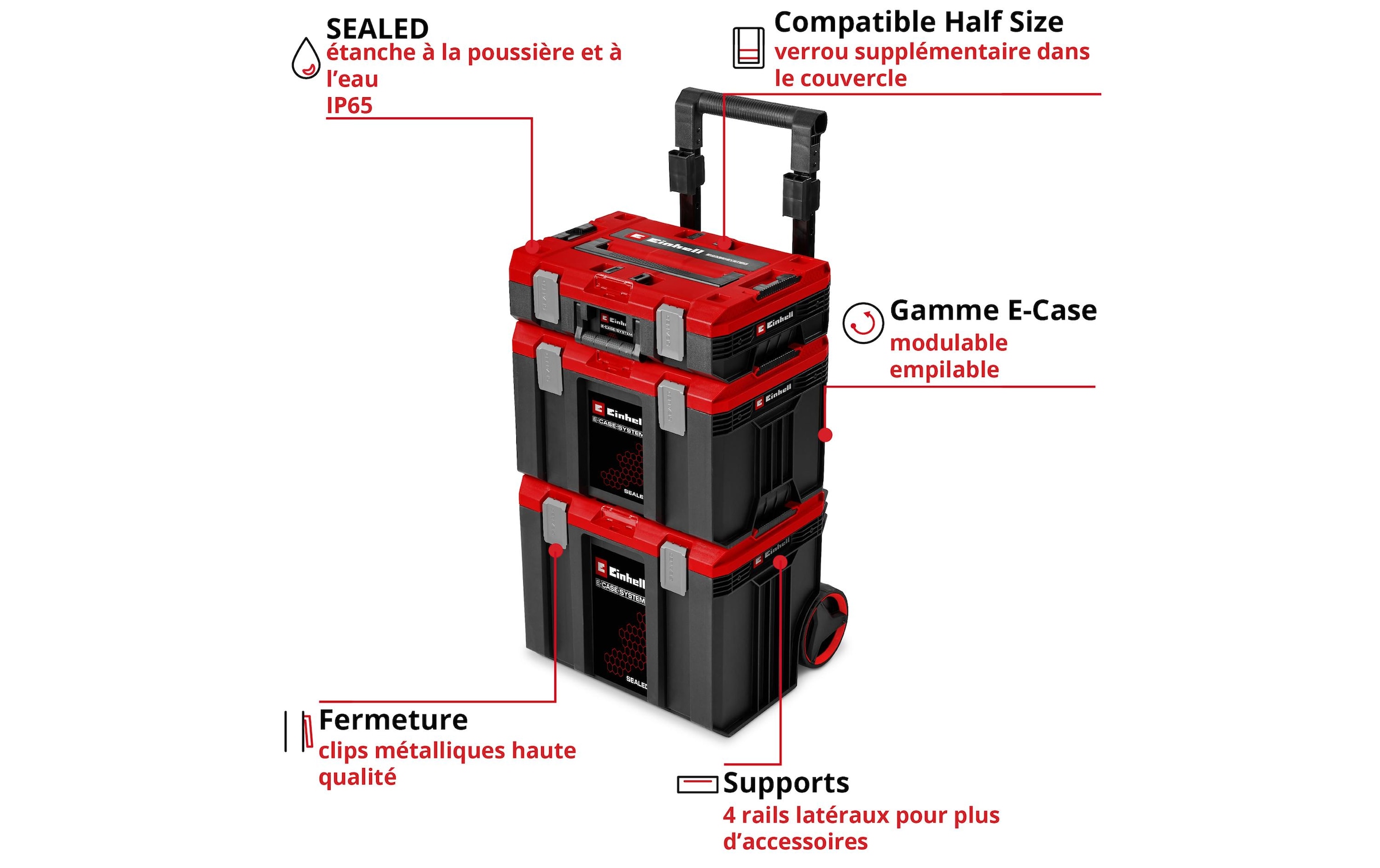 Einhell Werkzeugkoffer »E-Case 3-teilig«