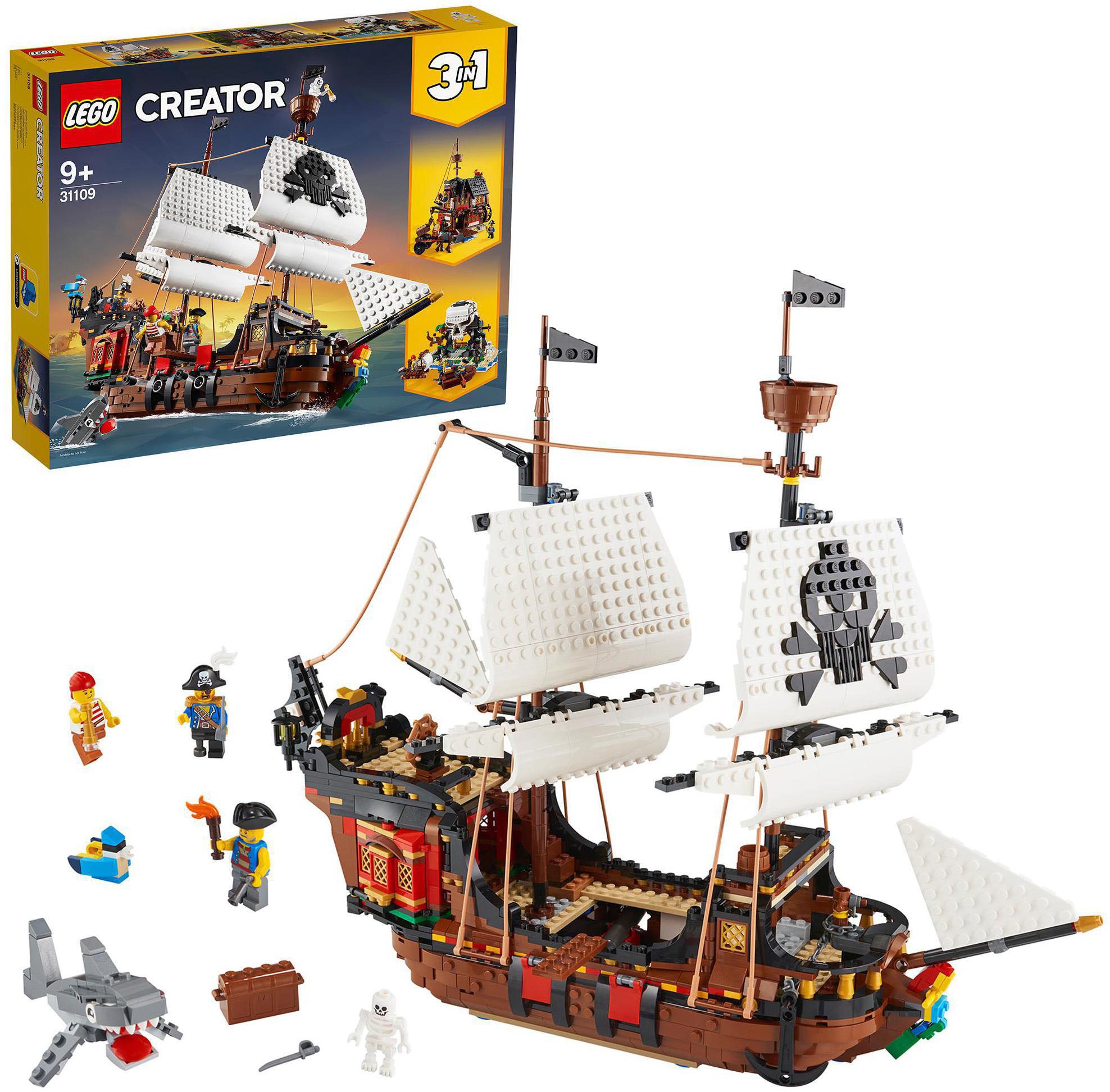 Konstruktionsspielsteine »Piratenschiff (31109), LEGO® Creator 3in1«, (1264 St.), Made...