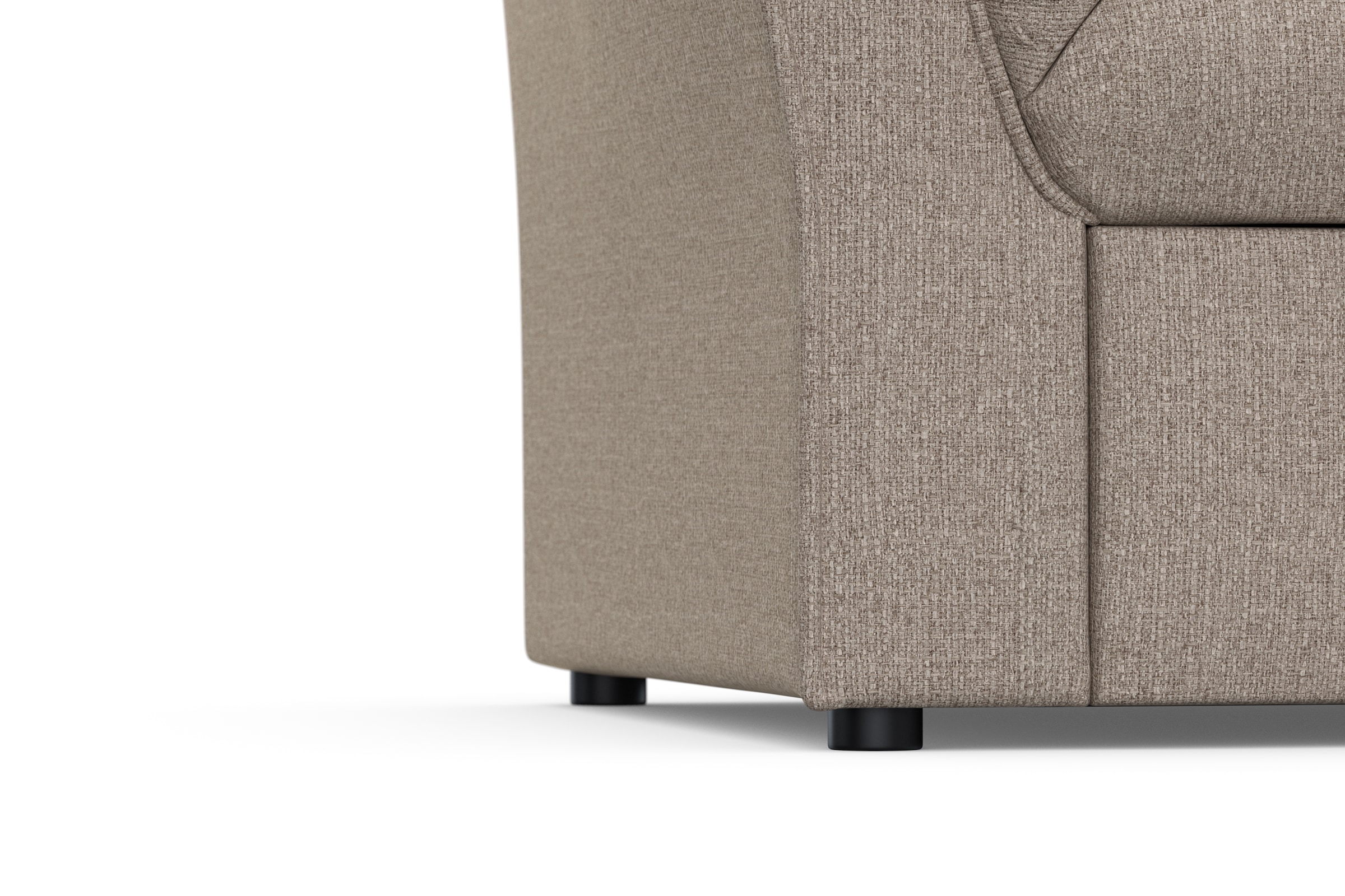 DOMO collection Ecksofa »Pegnitz, elegante Rückensteppung, kompakte Stellmasse 238/141cm, L-Form«, wahlweise mit Bettfunktion