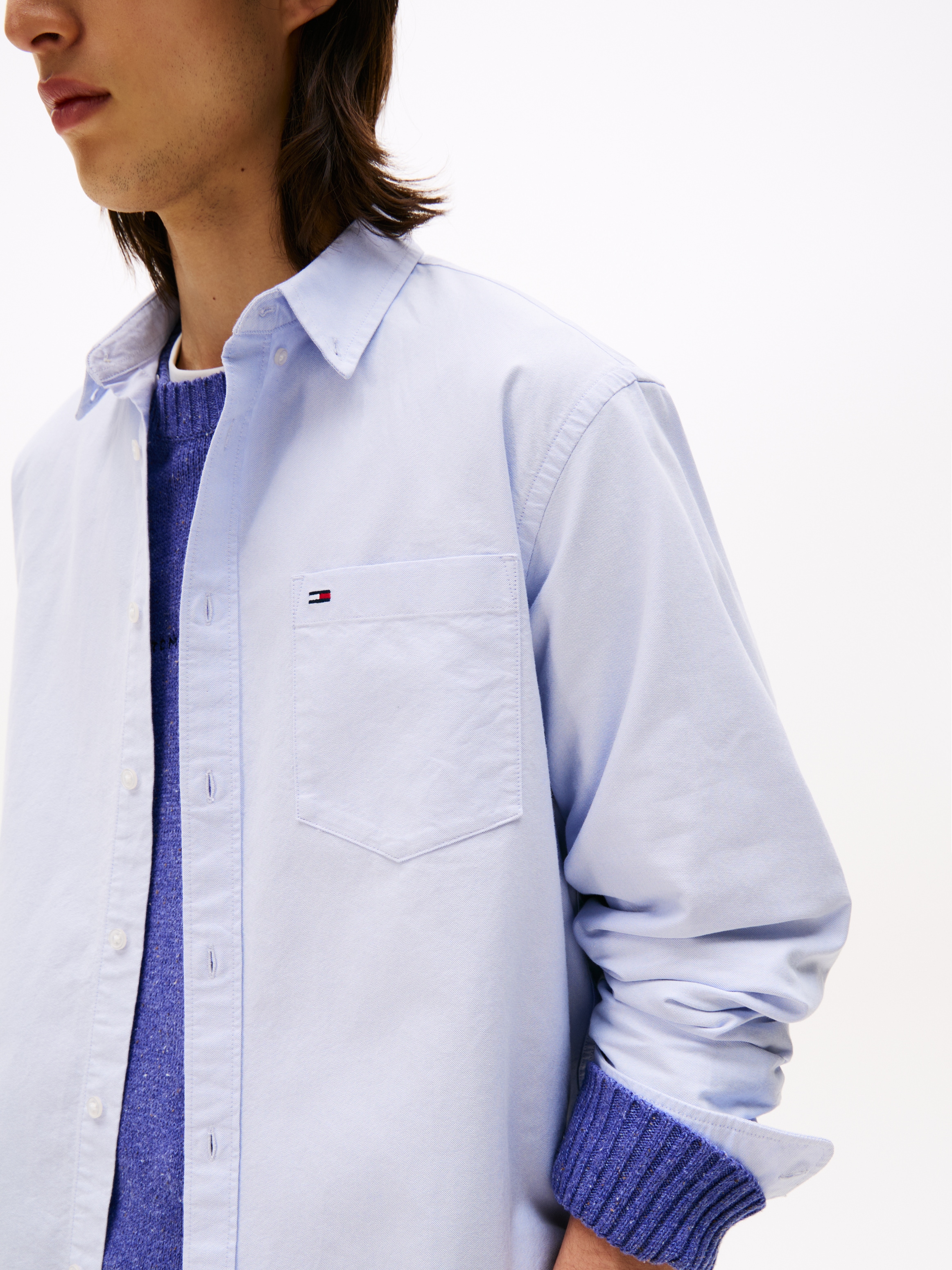 Tommy Jeans Chemise à manches longues »TJM OXFORD« relaxed fit, Button-down-Kragen