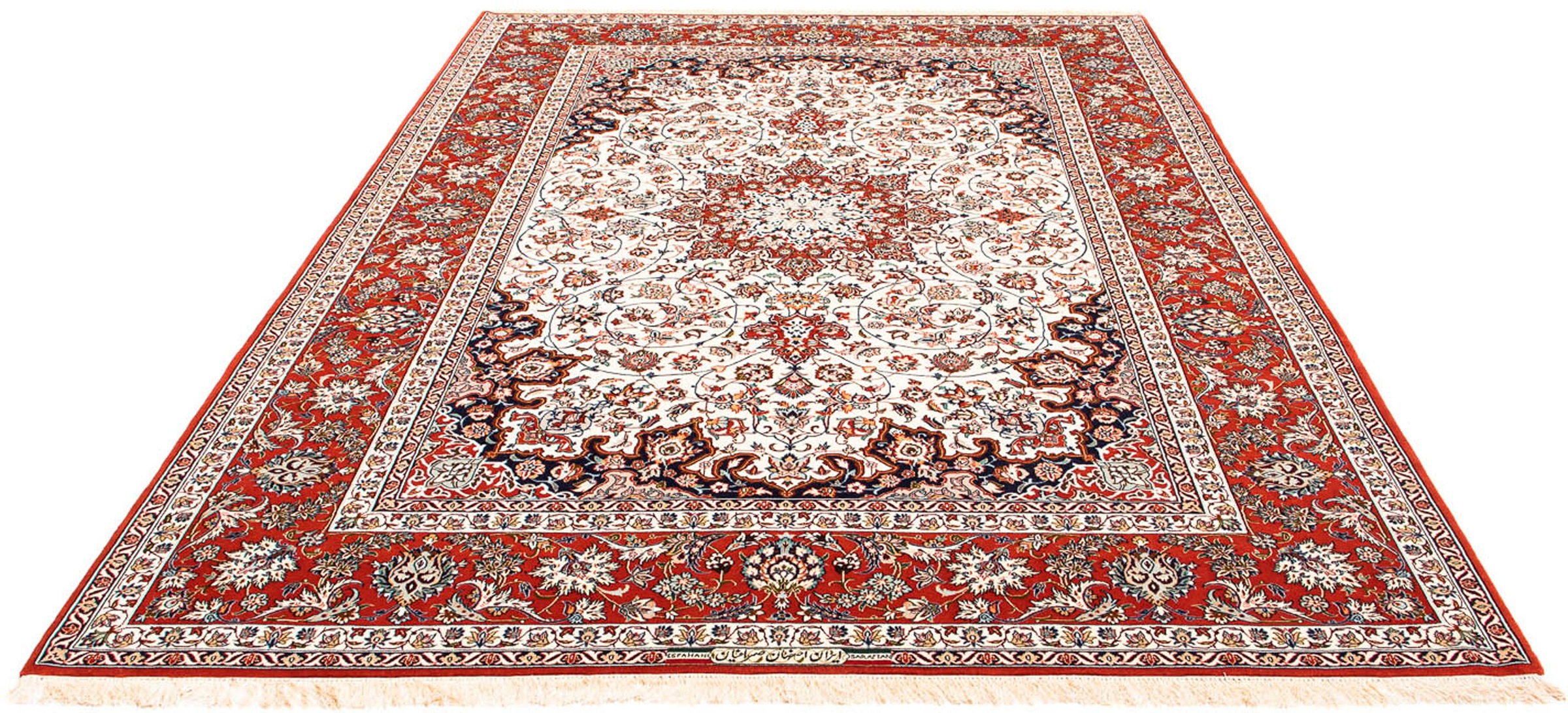 Image of morgenland Orientteppich »Perser - Isfahan - Premium - 300 x 205 cm - beige«, rechteckig, 6 mm Höhe, Wohnzimmer, Handgeknüpft, Einzelstück mit Zertifikat bei Ackermann Versand Schweiz