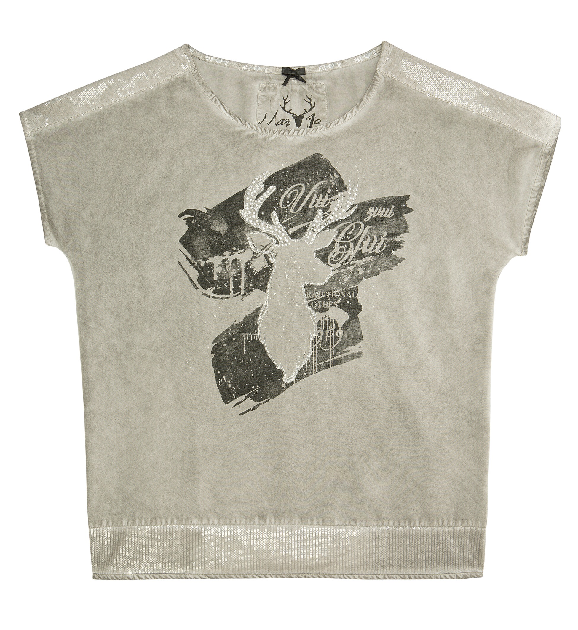 Image of MarJo Trachtenshirt, Damen, Schulter und Saumabschluss mit funkelnden Pailletten bei Ackermann Versand Schweiz