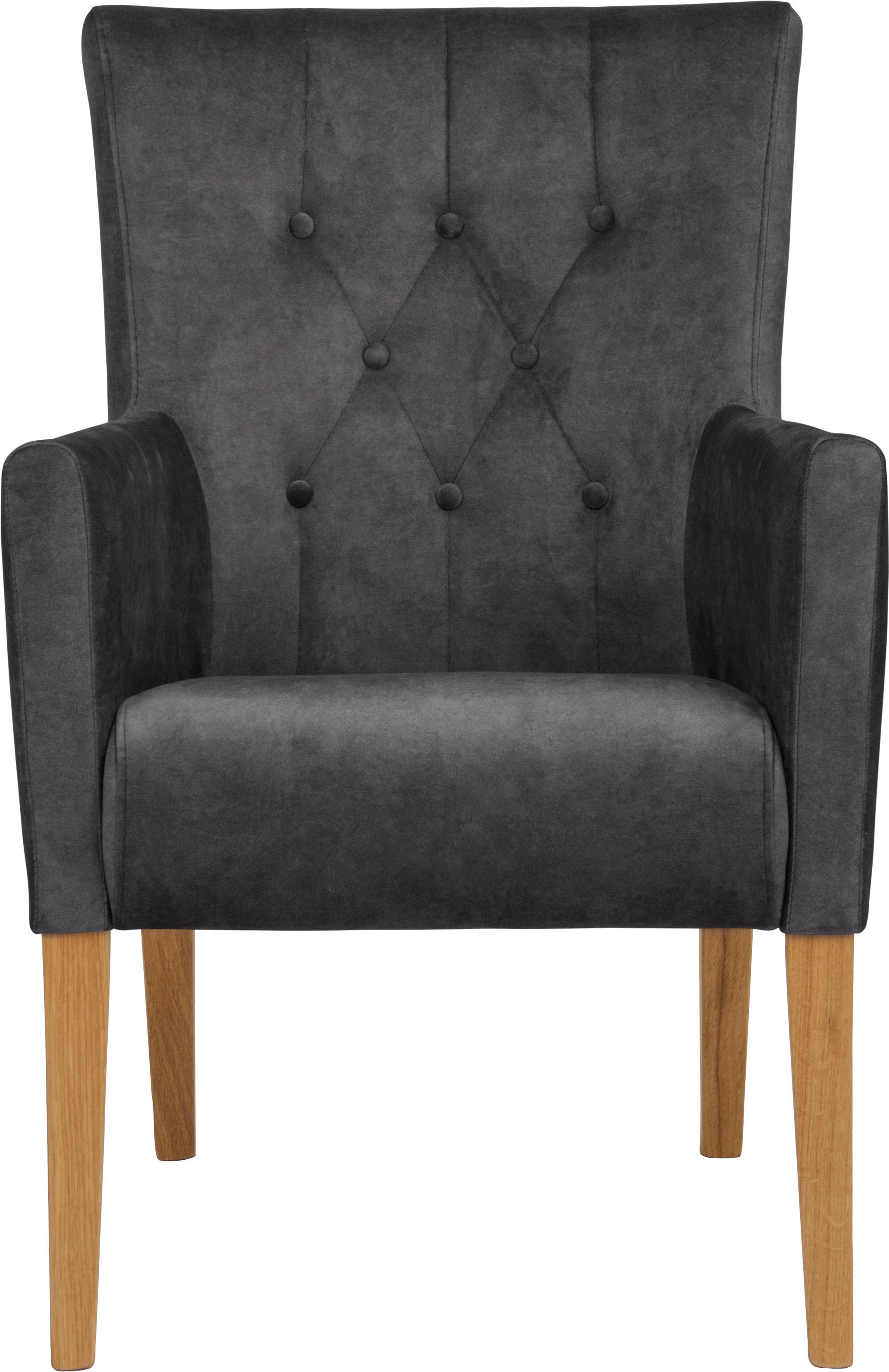 Home affaire Esszimmerstuhl »King« () Armlehnstuhl mit Knopfheftung, Polsterstuhl