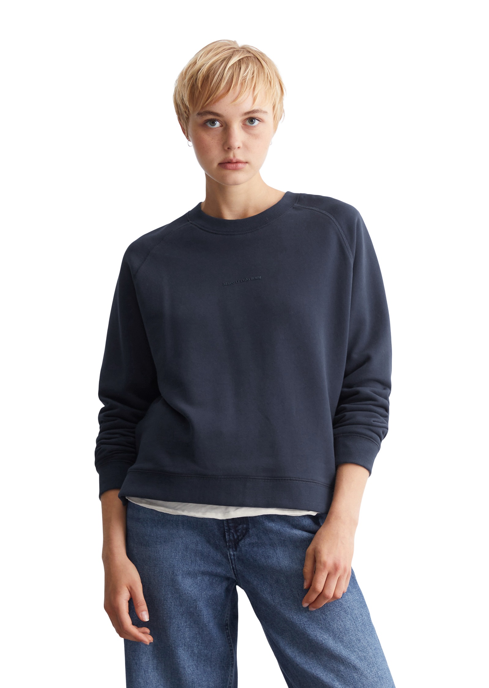 Image of Marc OPolo DENIM Sweatshirt, Im modernen O-Shape, locker geschnitten und Raglanärmeln