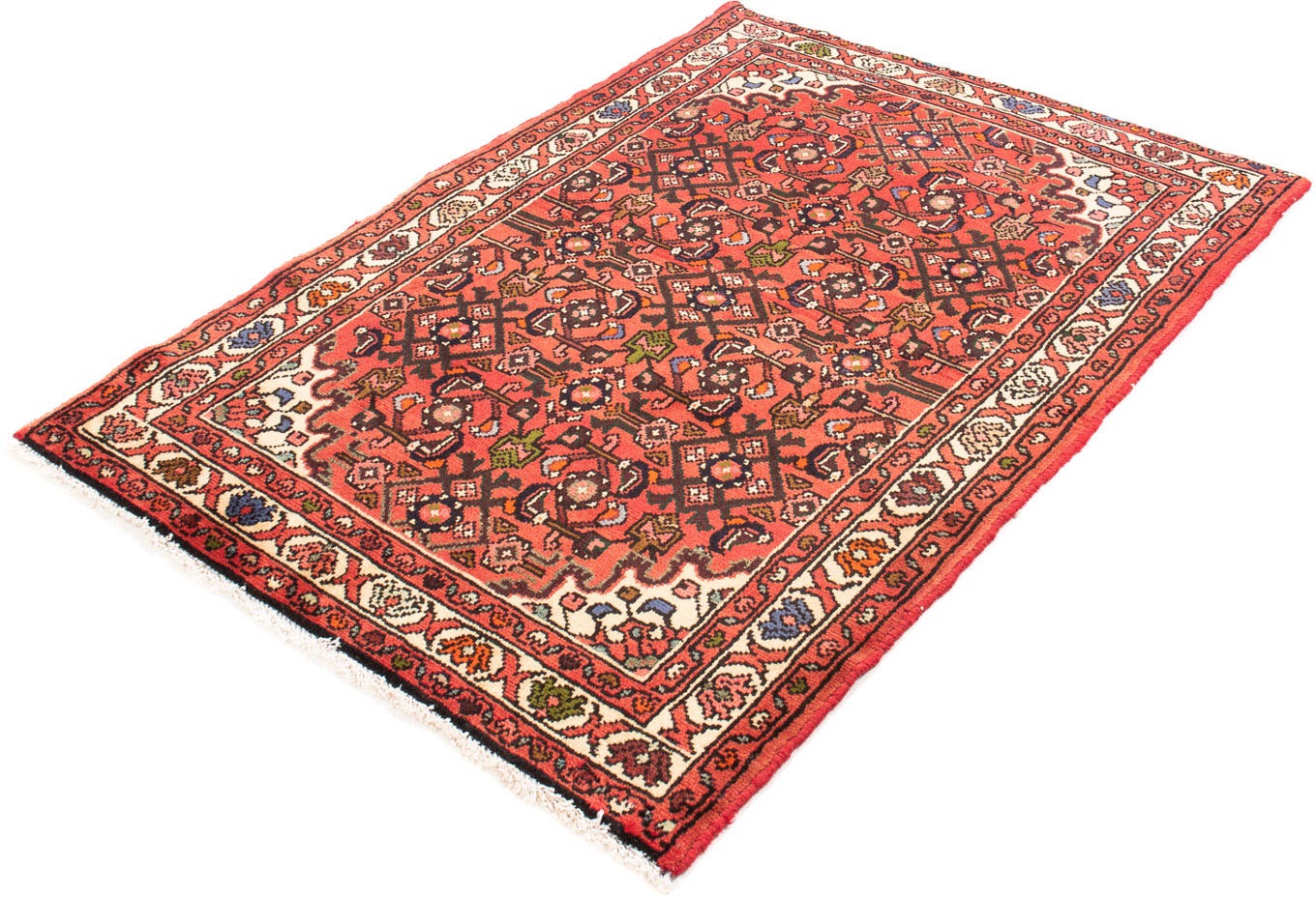 Image of morgenland Orientteppich »Perser - Nomadic - 140 x 103 cm - rot«, rechteckig, 10 mm Höhe, Wohnzimmer, Handgeknüpft, Einzelstück mit Zertifikat bei Ackermann Versand Schweiz
