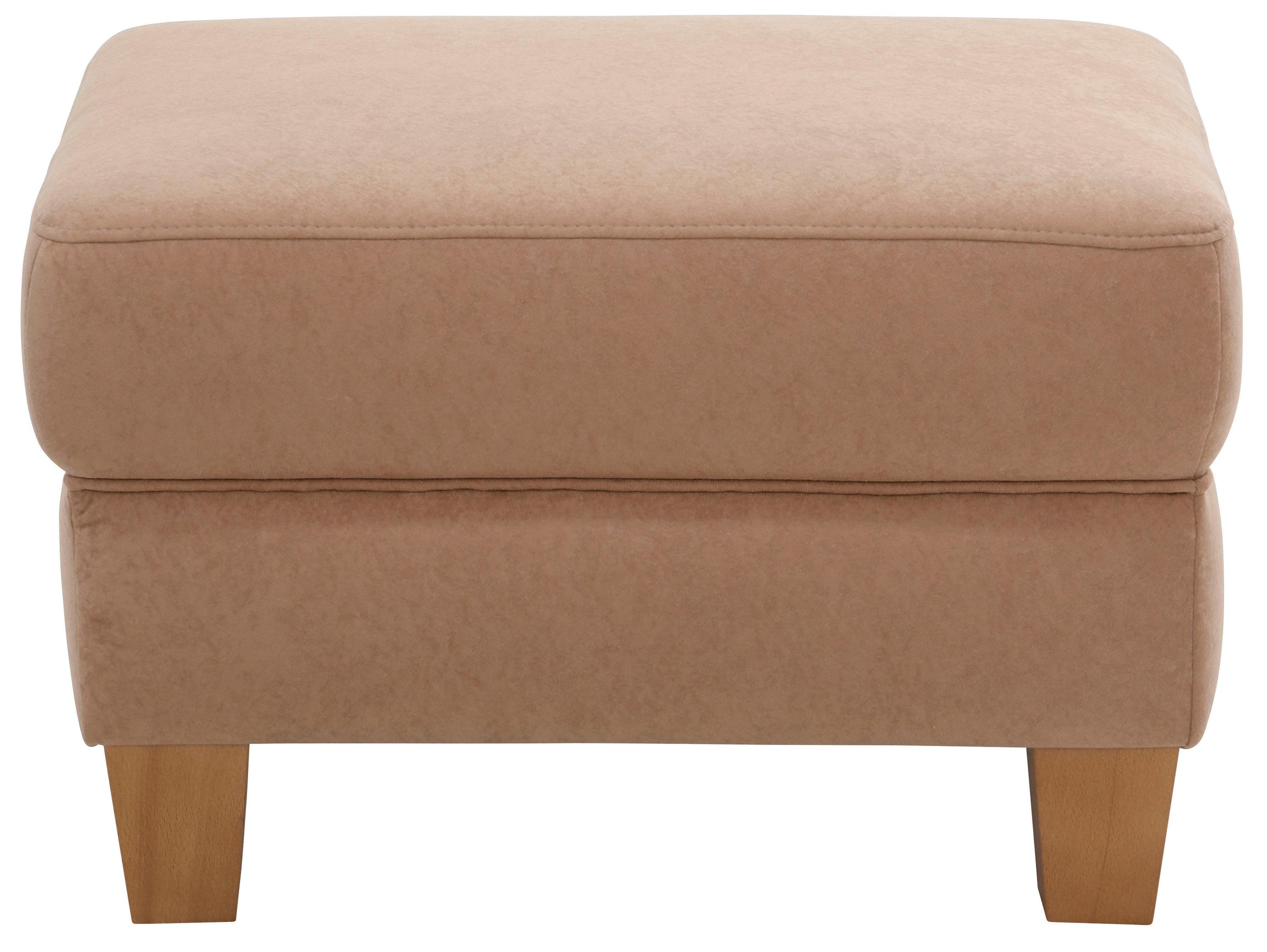 Home affaire Hocker »Texel« mit Federkern und Kontrastnaht, Füsse Buche eichefarben