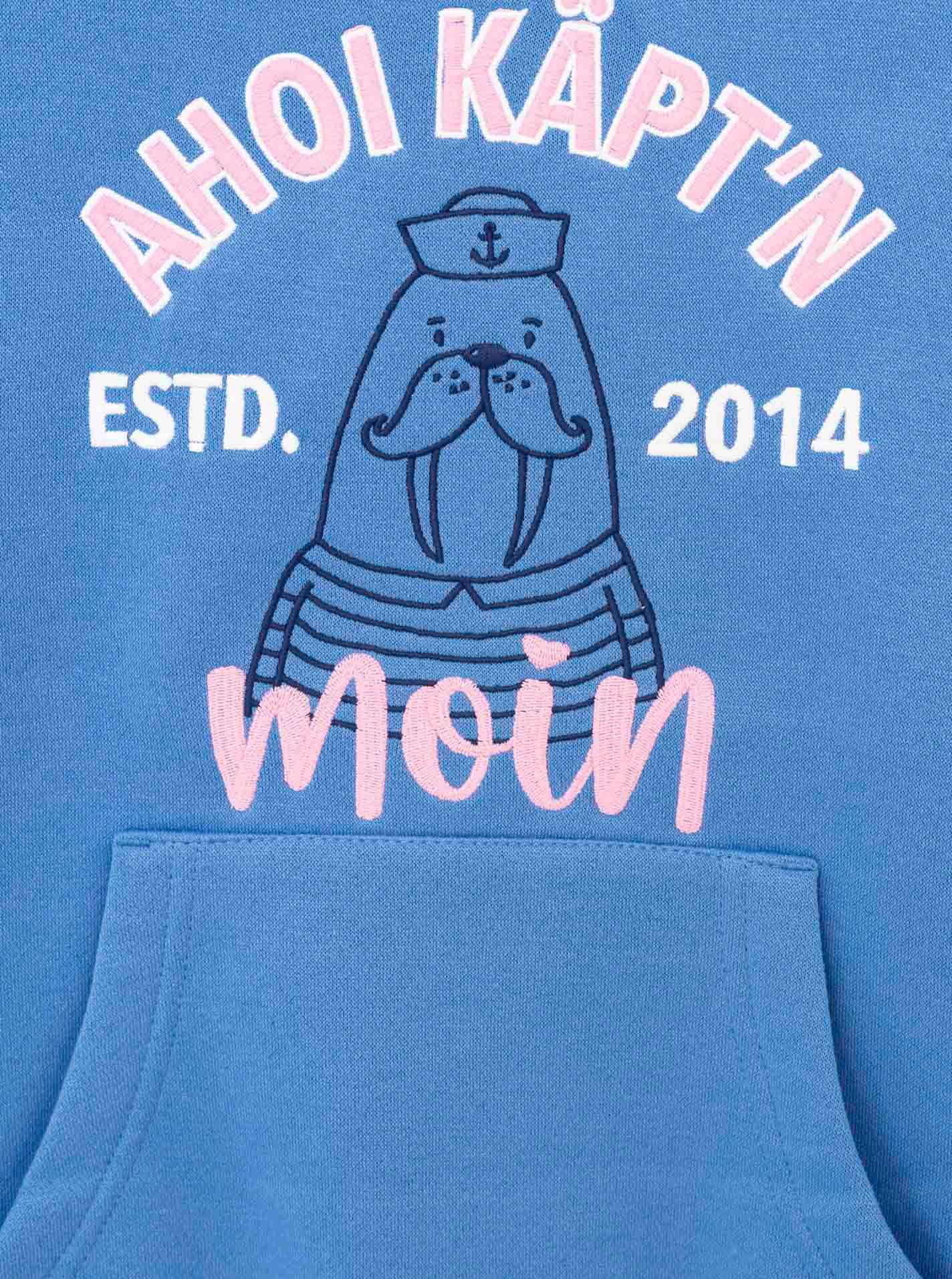 Zwillingsherz Hoodie »"Ahoi Käpt´n"«, Mini-Me,mit süssem Seehund mit Kapitänsmütze und Schriftzug
