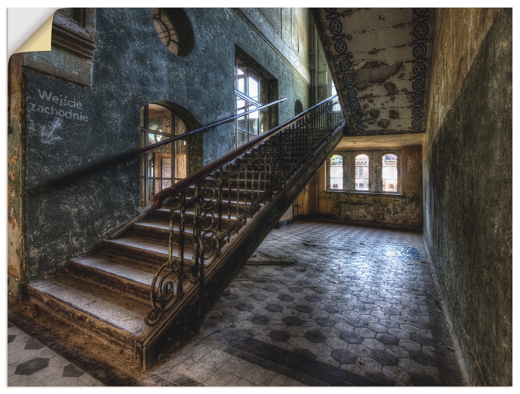 Image of Artland Wandbild »Lost Place - Treppen«, Architektonische Elemente, (1 St.), in vielen Grössen & Produktarten -Leinwandbild, Poster, Wandaufkleber / Wandtattoo auch für Badezimmer geeignet bei Ackermann Versand Schweiz