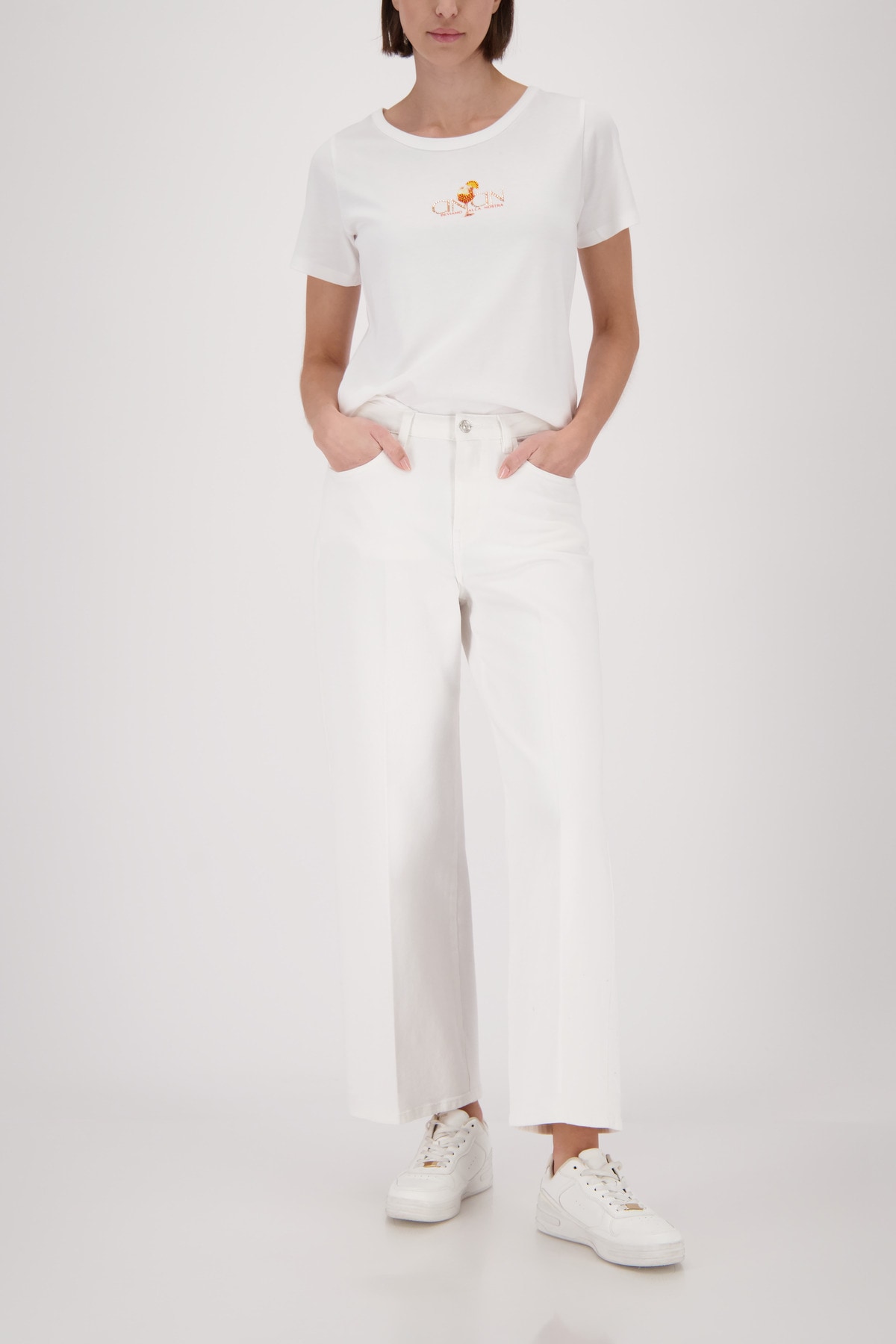 Monari T-shirt »cincin« Regular fit mit Strasssteinen