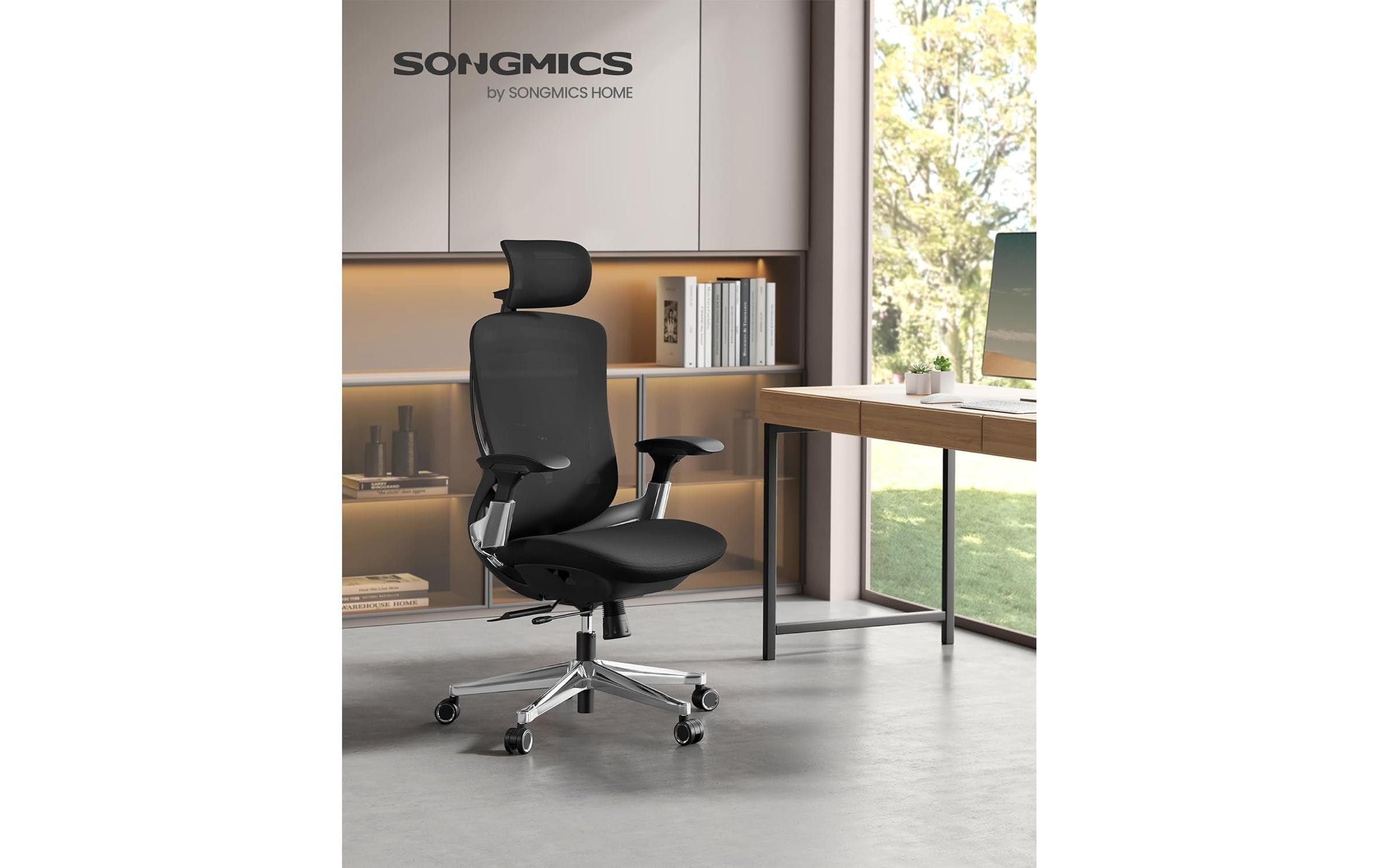SONGMICS Chaise de bureau »mit Armlehnen und Fusskreuz« ()