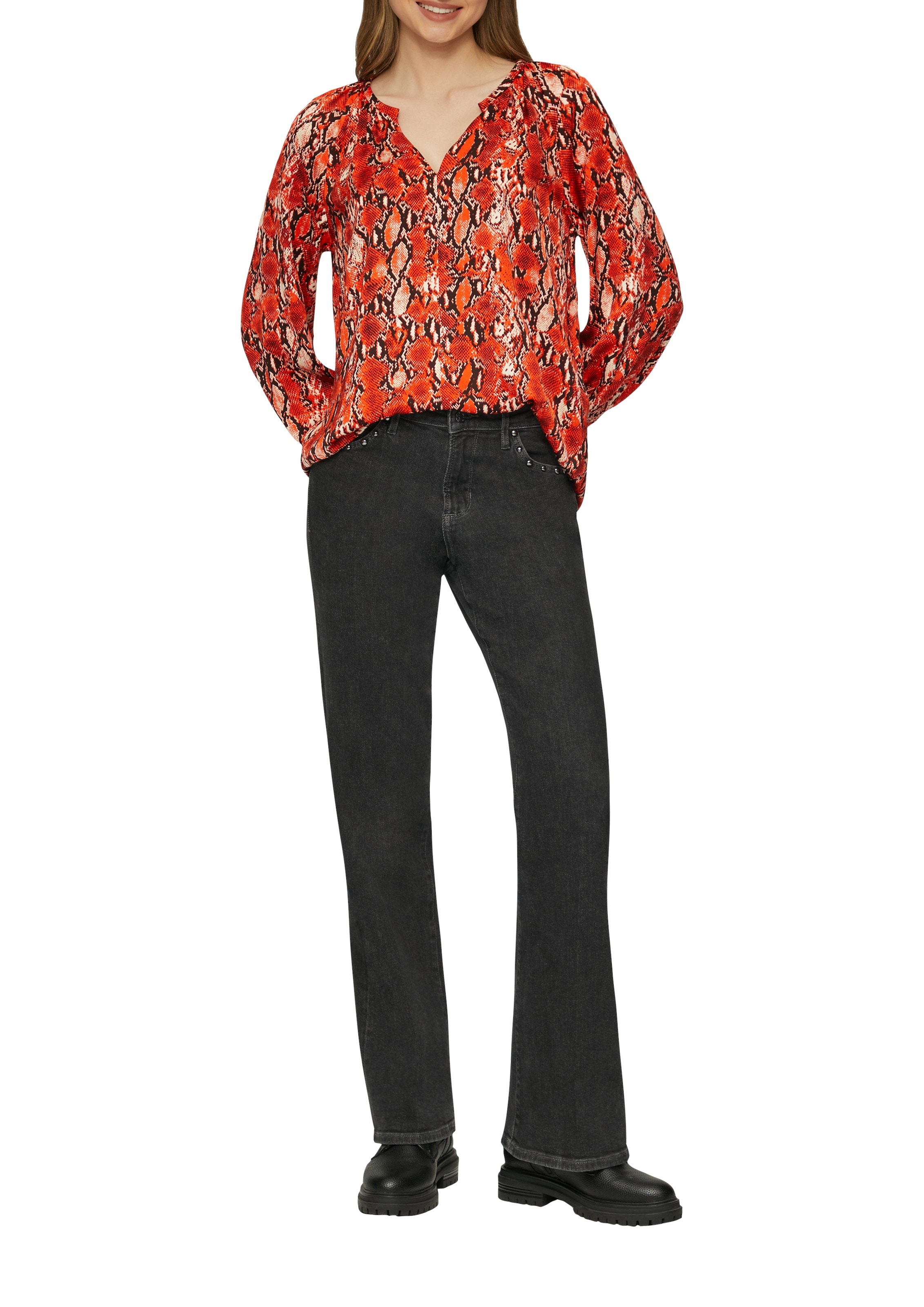 s.Oliver Blouse à manches longues avec imprimé intégral