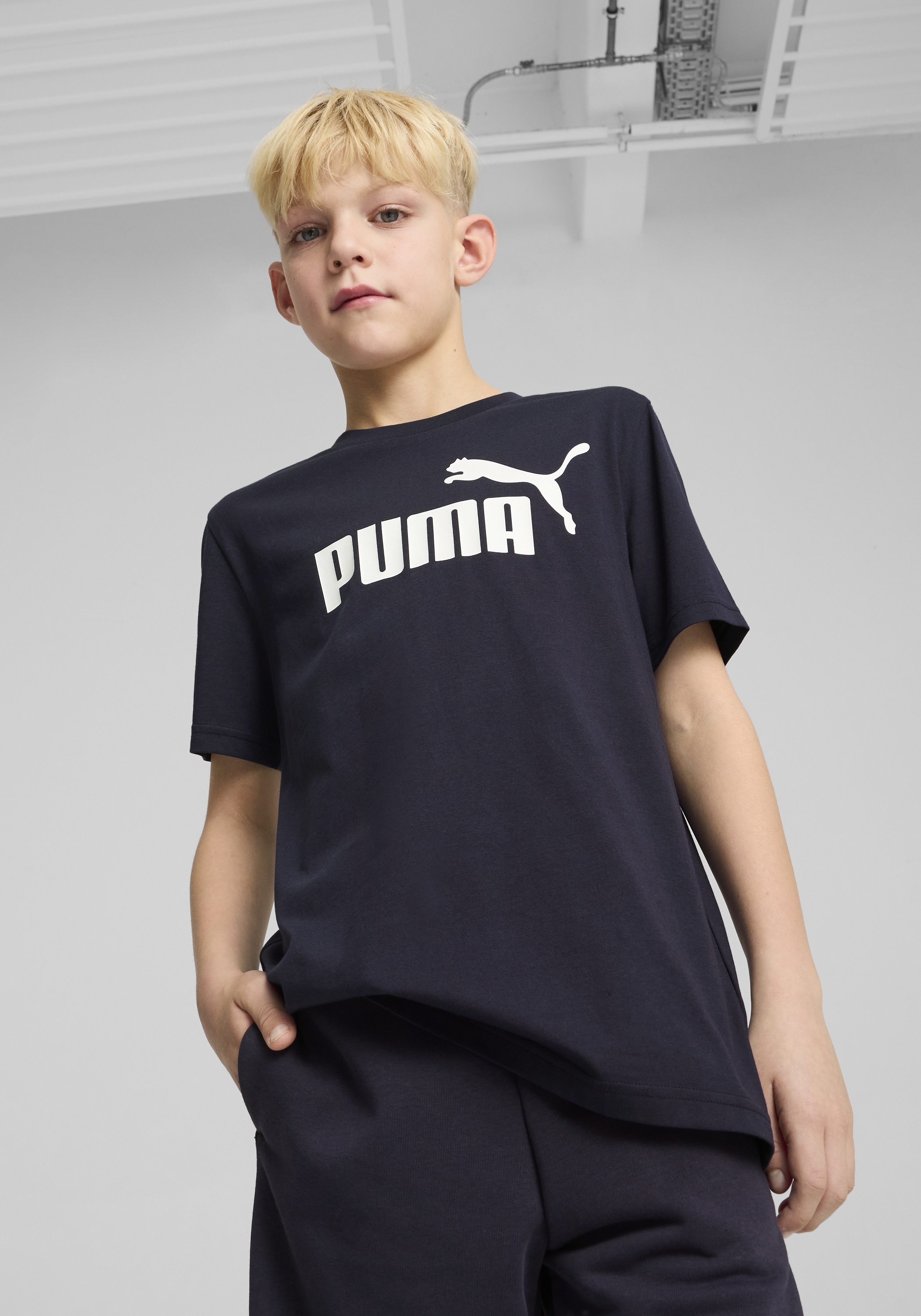 PUMA T-Shirt »ESS NO. 1 LOGO TEE B« Regular Fit, Kurzarm, für Jugendliche, Rundhalsausschnitt