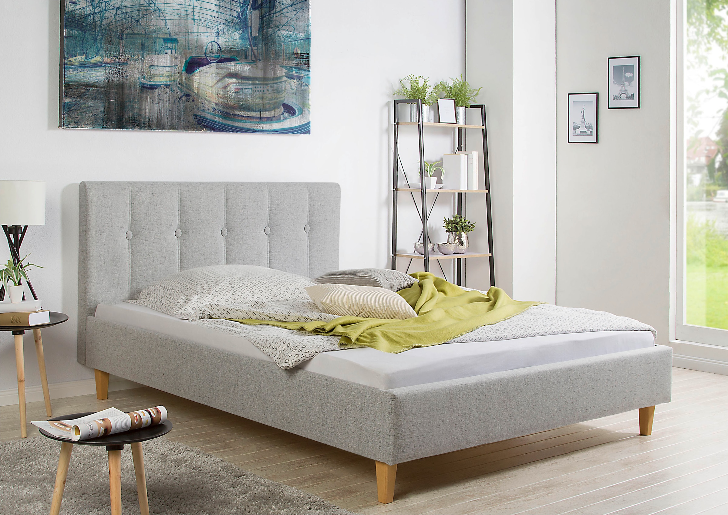 Maintal Polsterbett "Leesburg" Bettseiten zerlegt, ohne Bettkasten