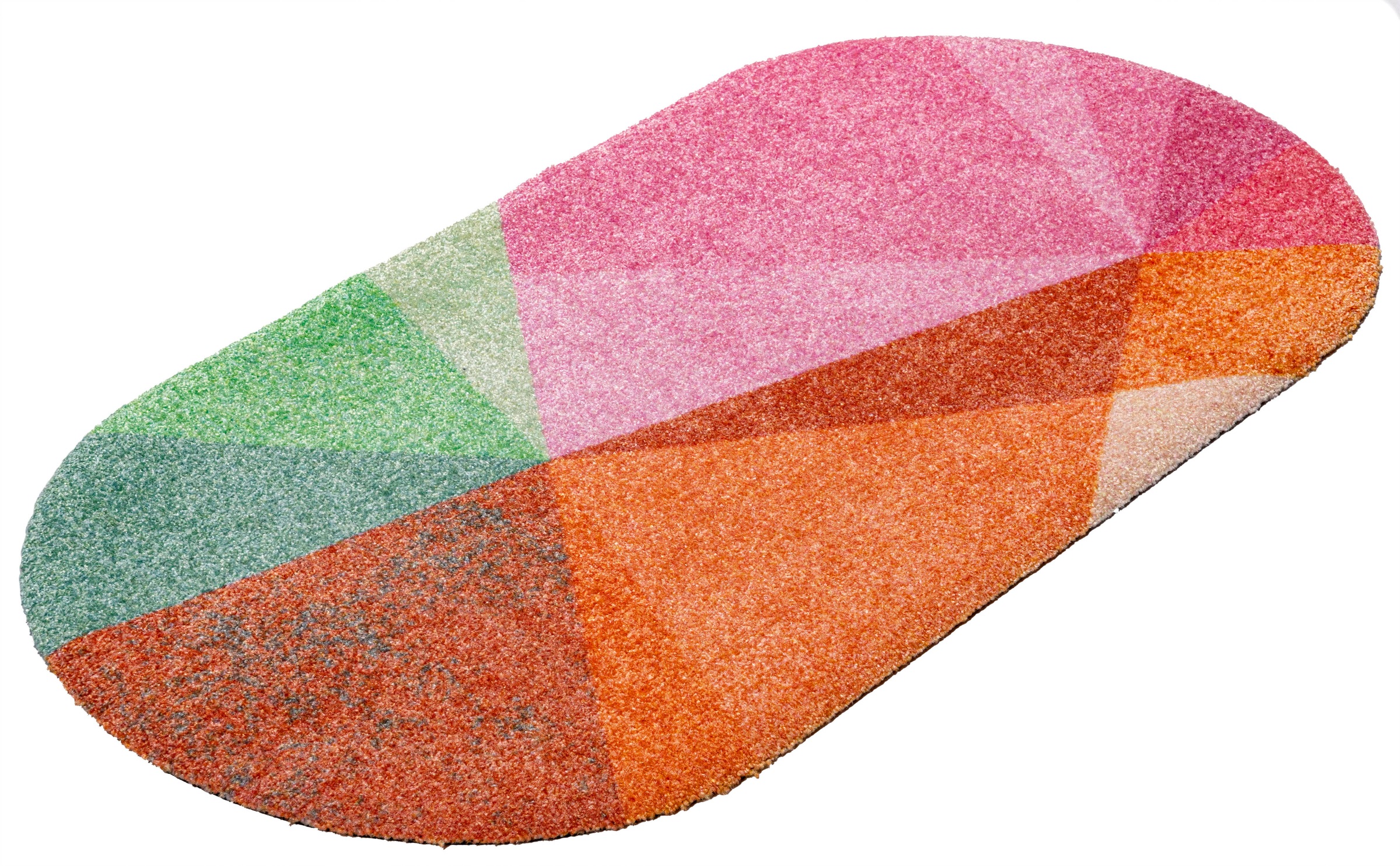 Image of wash+dry by Kleen-Tex Fussmatte »Thoran«, rund, 9 mm Höhe, Schmutzfangmatte, rutschhemmend, In- und Outdoor geeignet, waschbar bei Ackermann Versand Schweiz