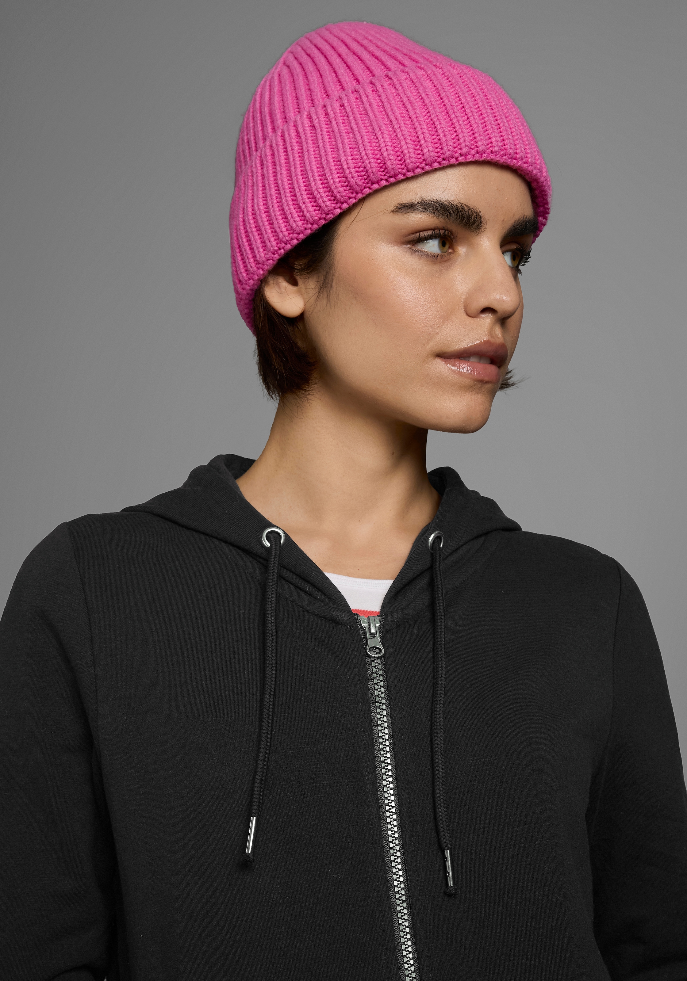 Flashlights Sweatjacke, in langer Form mit Zipper