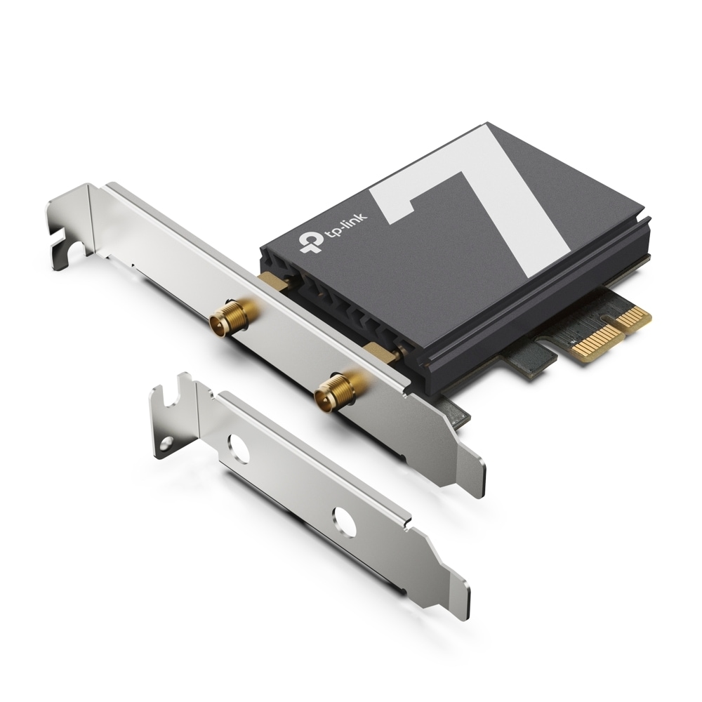 TP-Link WLAN-Modul »Archer TBE550E BE9300 Tri-Band Wi-Fi 7 BT PCI Adapter«, (5760 Mbit/s 6 GHz), 5760 Mbit/s, BT 5.4, 2.4 / 5 / 6 GHz, magnetischer Antennenfuss
