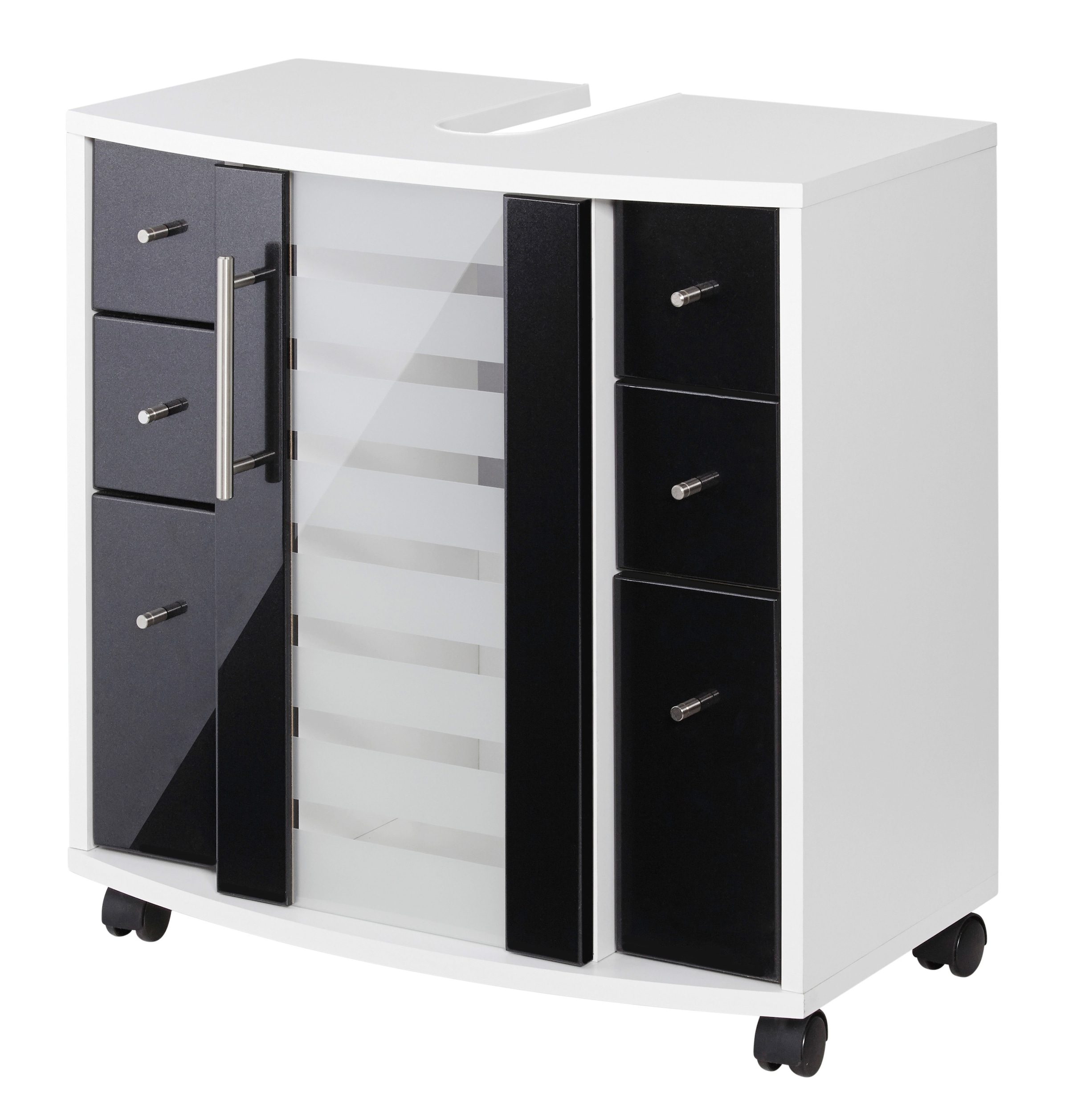 Image of welltime Waschbeckenunterschrank "Jaca" Breite 60 cm, mit hochglänzenden Fronten