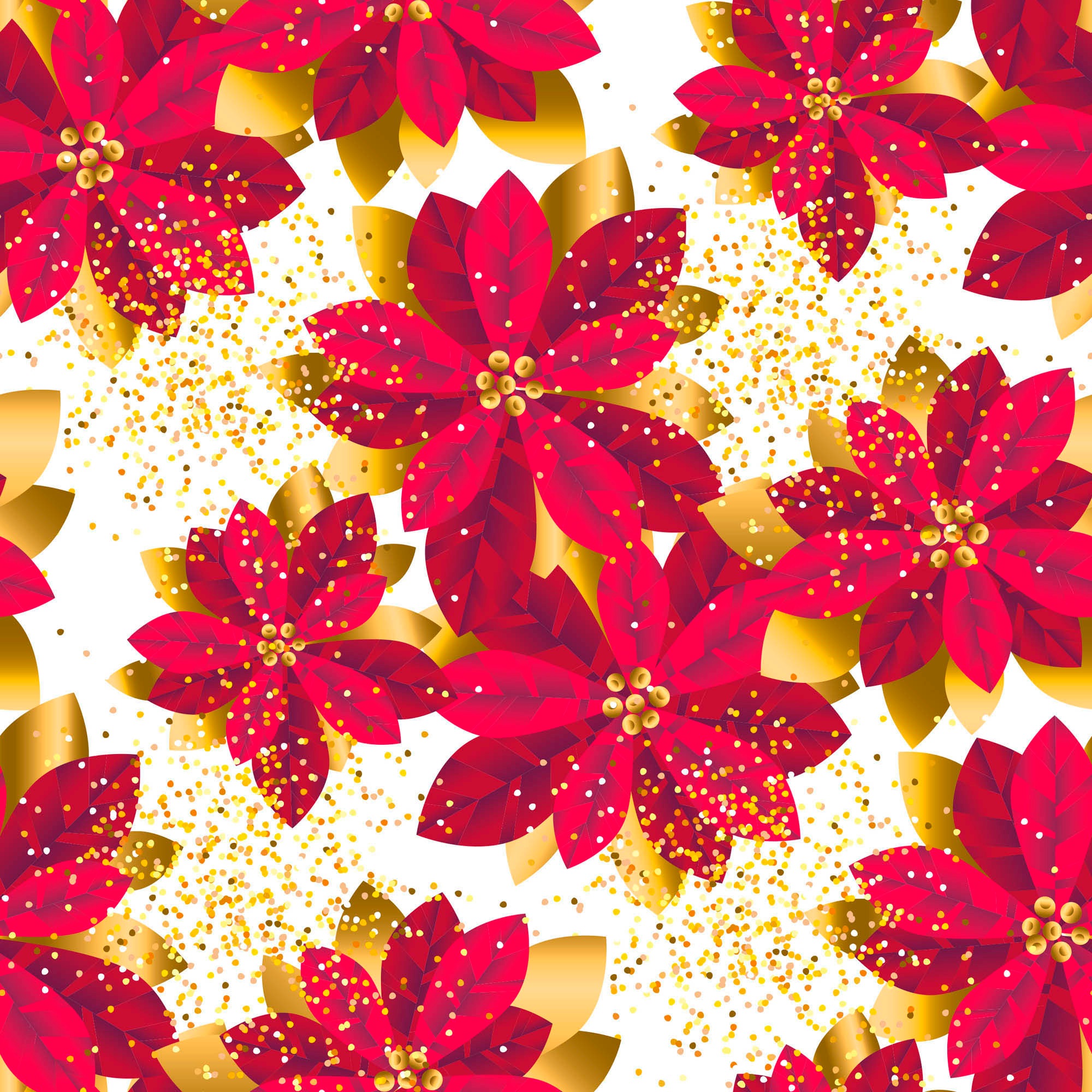 queence Dekokissen »Rosie«, Kissenhülle,Rote Blüten,Goldene Blüten,Blumenmuster,Eleganz