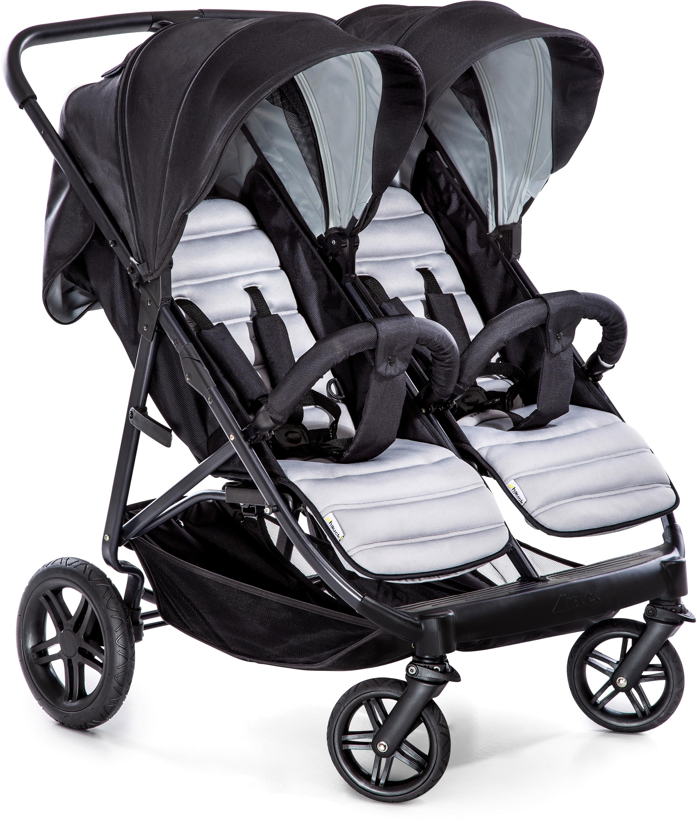 Image of Hauck Geschwisterwagen »Rapid 3R Duo, Silver Charcoal«, 30 kg, mit schwenk- und feststellbaren Vorderrädern bei Ackermann Versand Schweiz