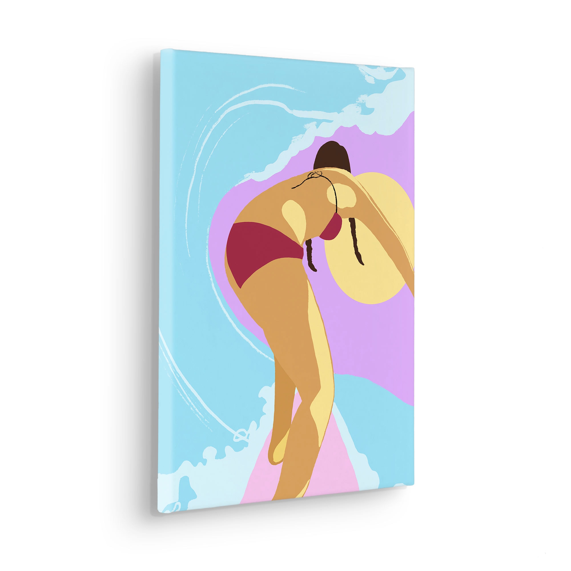 Image of Komar Leinwandbild "Tube Riding - Grösse 30 x 40 cm" Natur 1 Stk. tlg. Keilrahmenbild mi Echtholzrahmen
