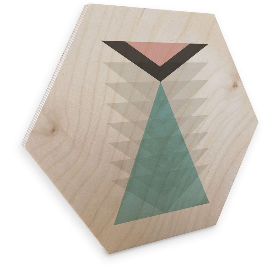 Holzbild »Geometrische Deko pink Dreieck«, (1 St.), vintage Holzschild