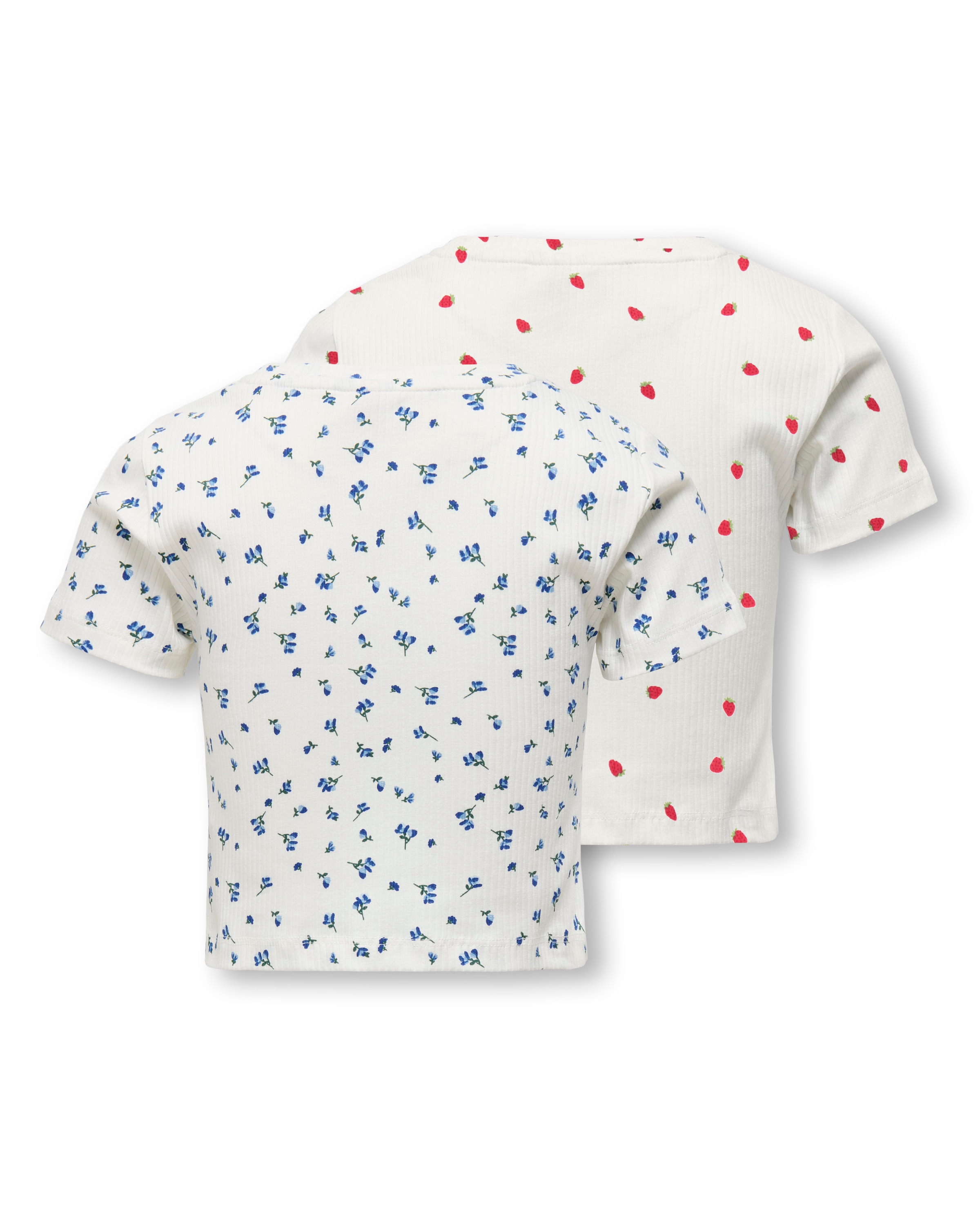 KIDS ONLY T-shirt à manches courtes »KOGBELLA LIFE SHT AOP S/S TOP JRS 2-PACK« Packung, 2 pièces Baumwollmischung, regular fit