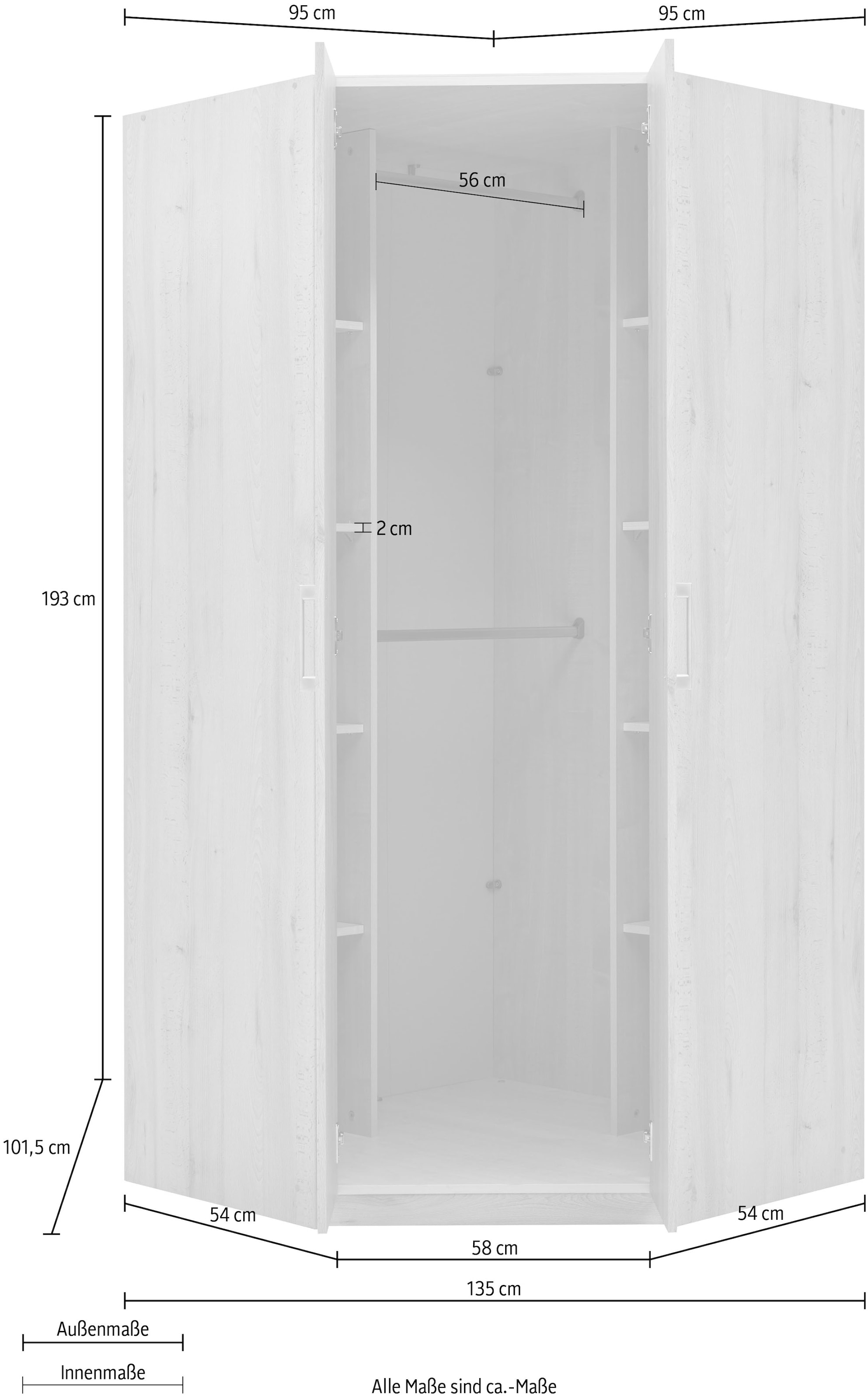 priess Eckkleiderschrank »Lindau«