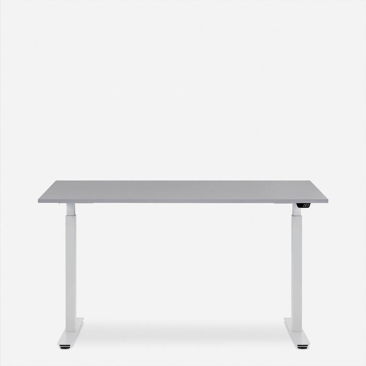   »WRK21 Schreibtisch Smart 140 x 80 cm, Höhenverstellbar, Grau Uni / Weiss« ()