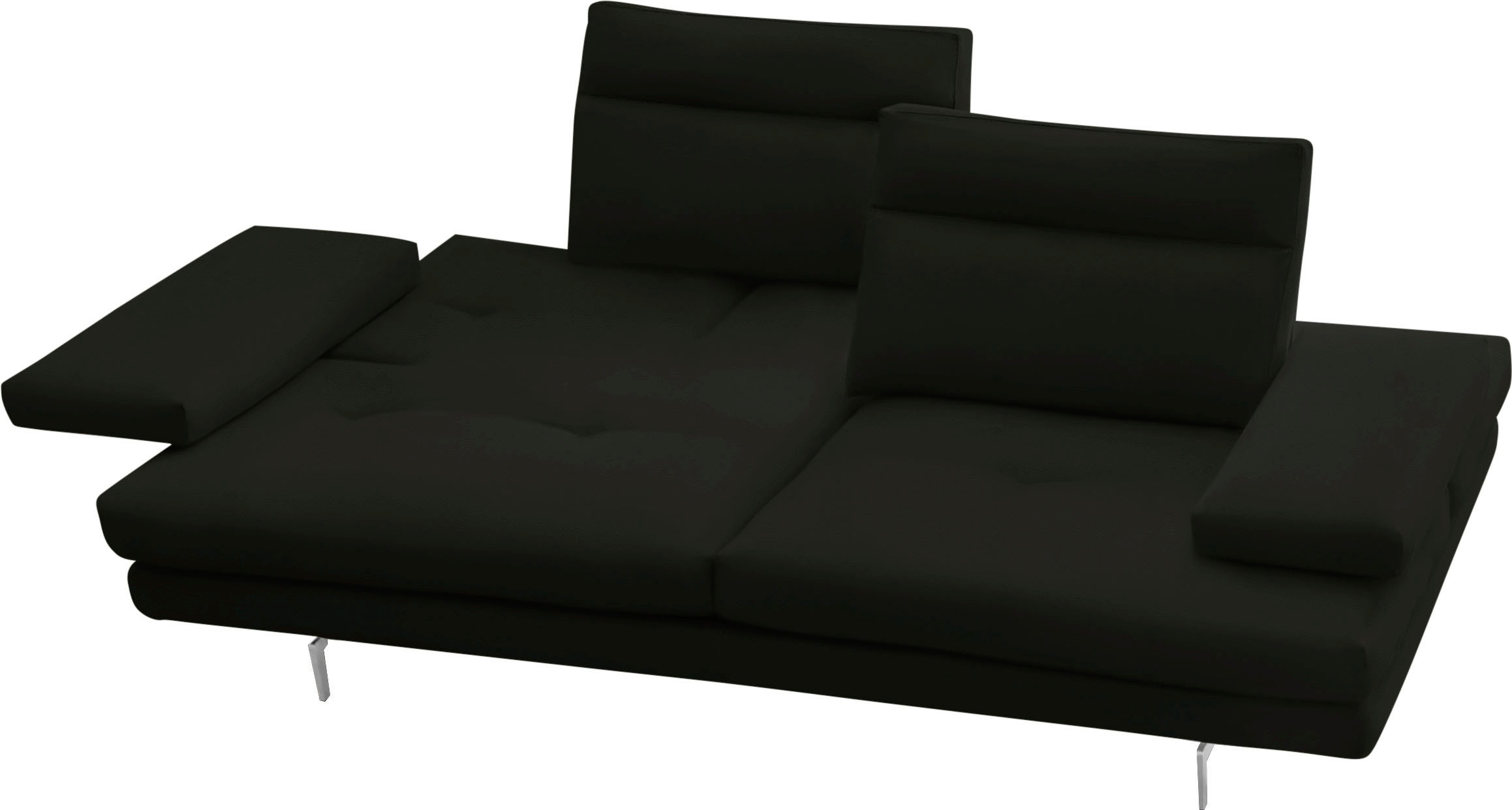 CALIA ITALIA 3-Sitzer »Toby Wing, Designsofa mit hohem Sitzkomfort, bequem und elegant«, inklusive Sitztiefenverstellung, Füsse in Chrom glänzend