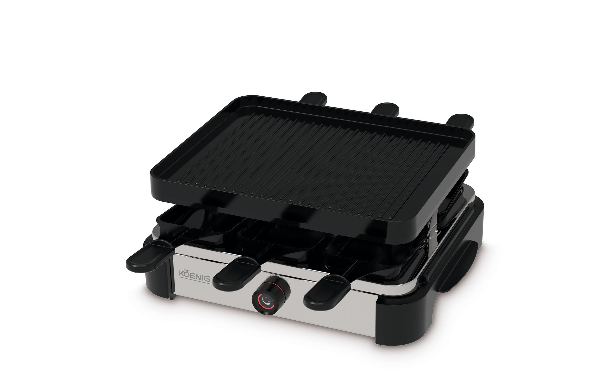 Image of KOENIG Raclette "Pro 6 Personen" 6 Stk. Raclettepfännchen 950 W