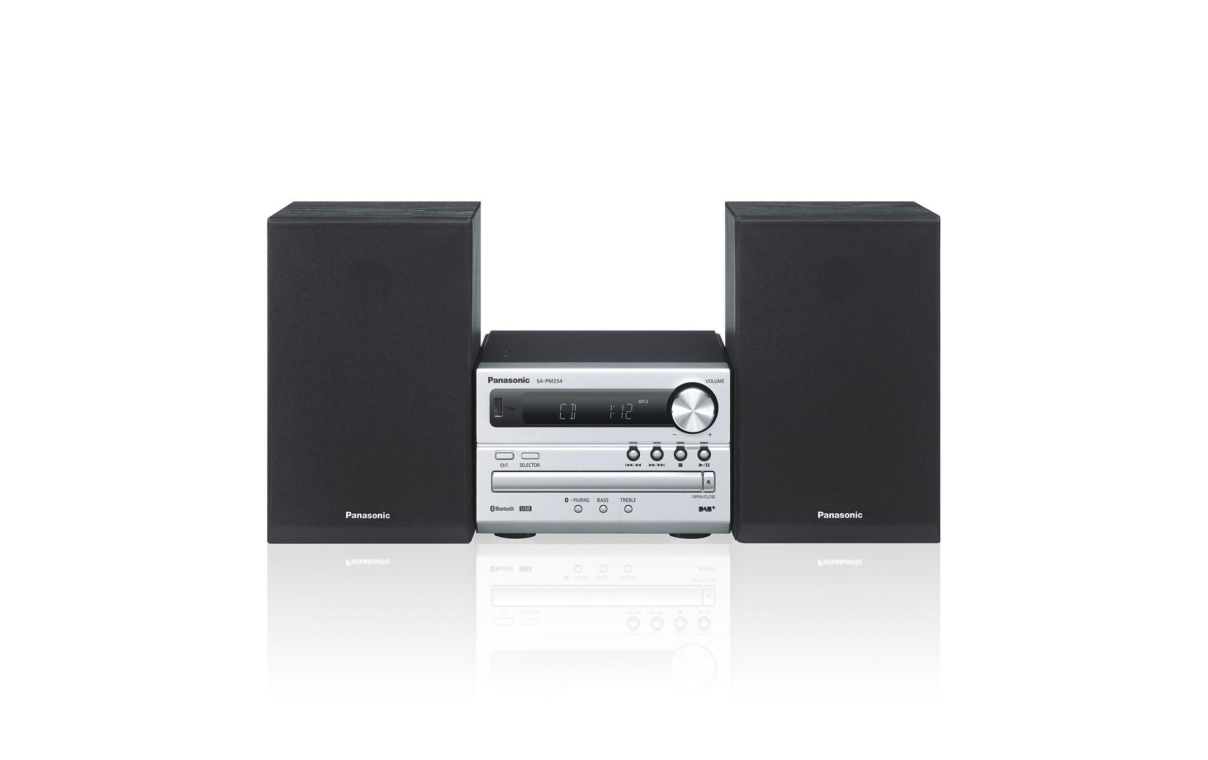 Panasonic Microanlage »SC-PM254 Schwarz«, (Bluetooth Digitalradio (DAB+)-FM-Tuner)