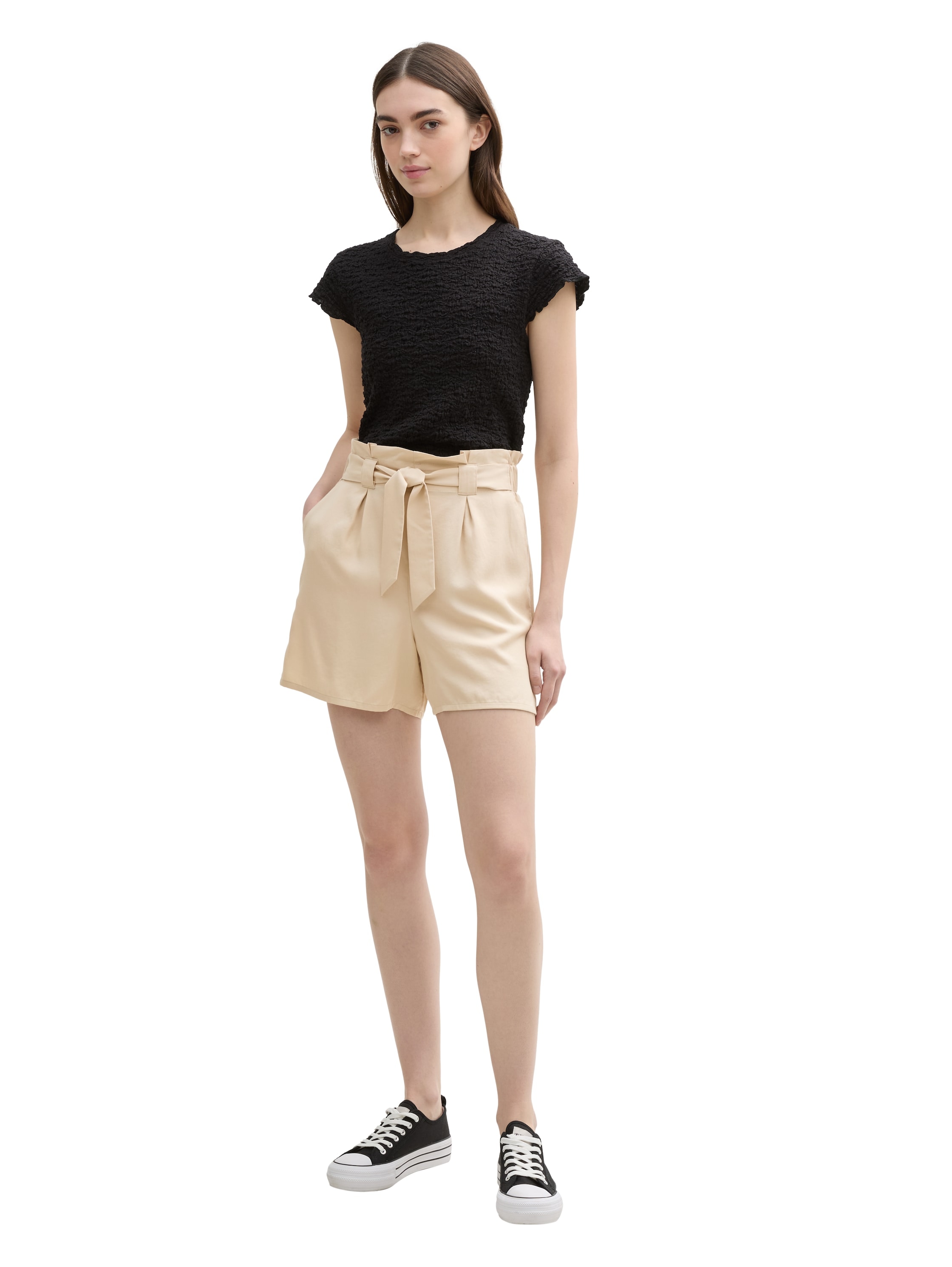 TOM TAILOR Denim Shorts, mit Bindeband
