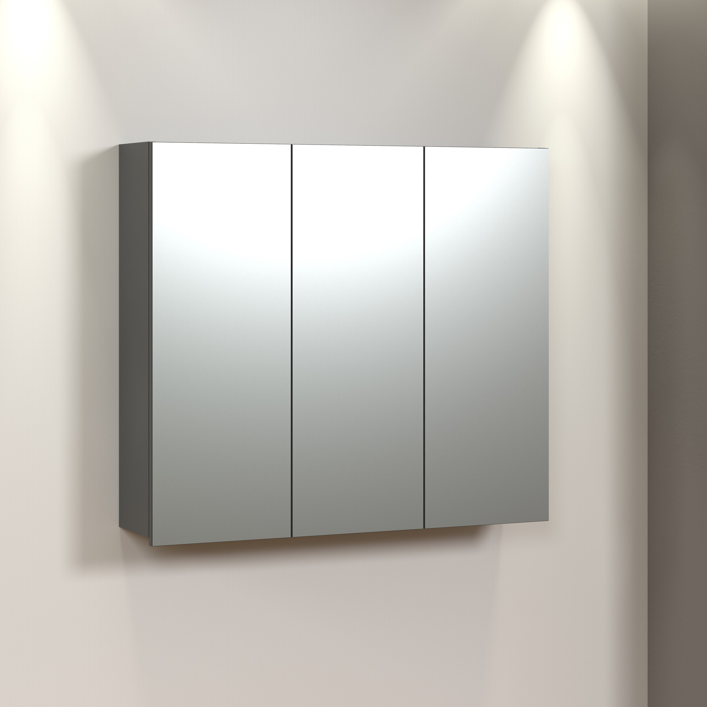 welltime Spiegelschrank »Amrum« 1 Stk. tlg. Spiegelschrank mit 3 Spiegeltüren - (B/T/H) 90/20/80 cm