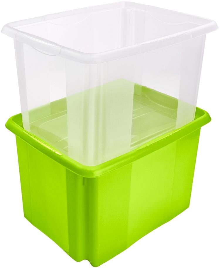 keeeper Stapelbox »emil«, (Set, 2 St.), 30 L, mit Deckel, hochwertiger Kunststoff