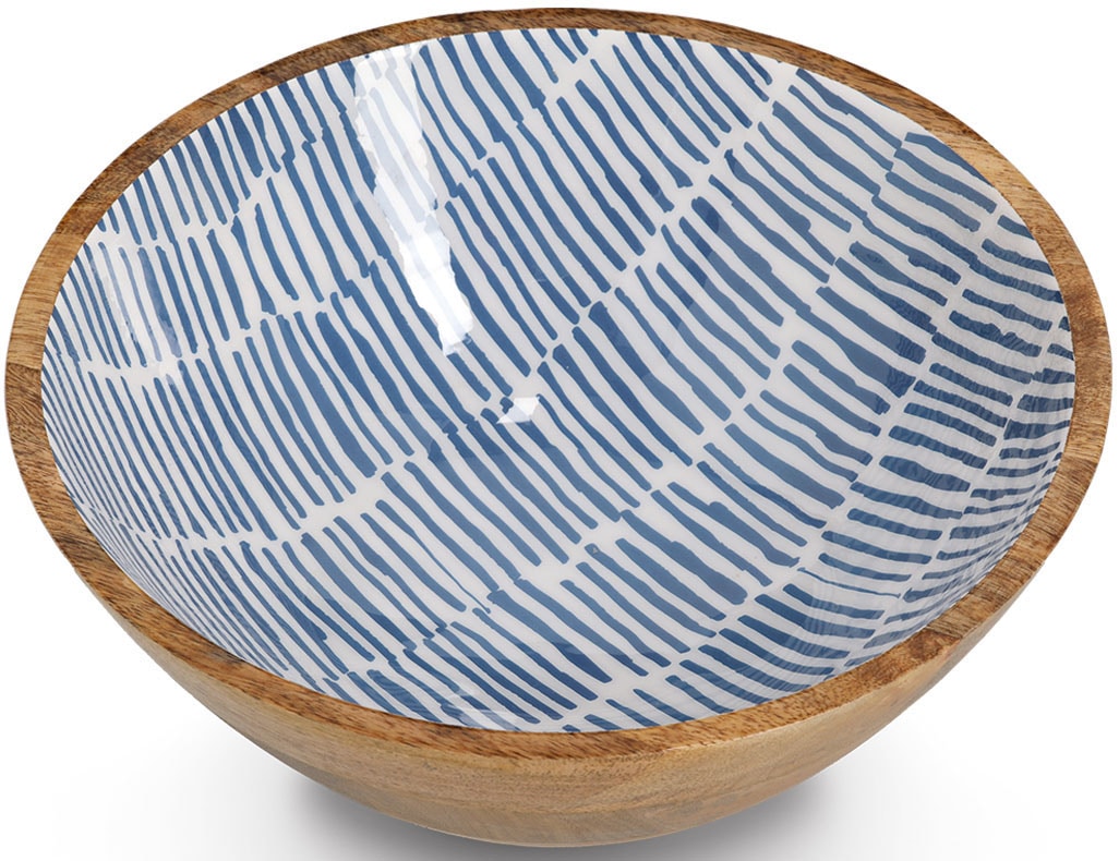 Zeller Present Bol »Mangoholz, blau« hochwertiges natürliches Material