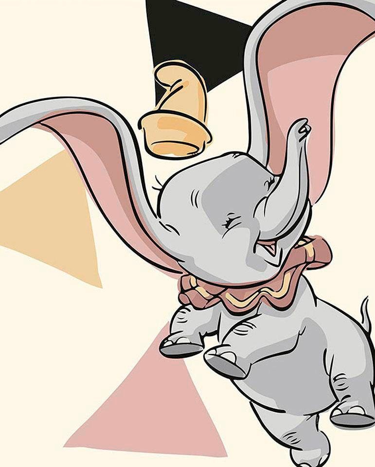 Komar Bild »Dumbo Angles«, Disney, (1 St.), Wandbild zur Dekoration im Kinderzimmer - ohne Rahmen