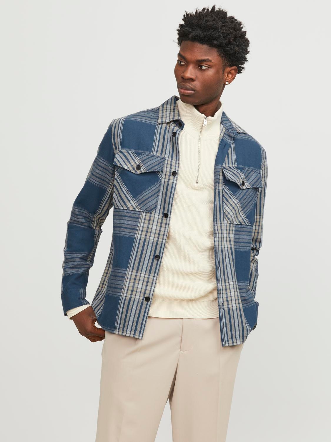 Langarmhemd »JPRCCROY SPRING CHECK OVERSHIRT L/S SN«