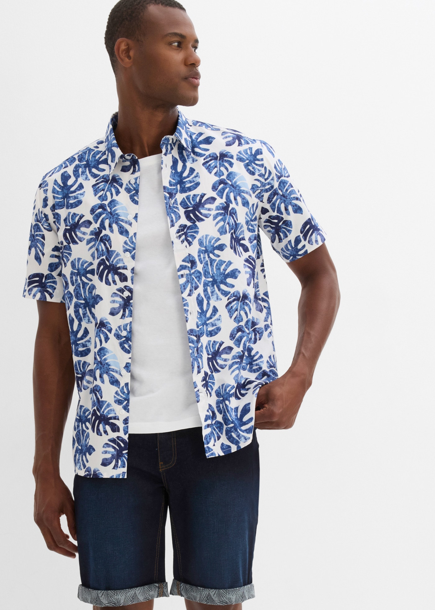 bonprix Bermuda  en coton et élasthanne, matière stretch, coupe régulière