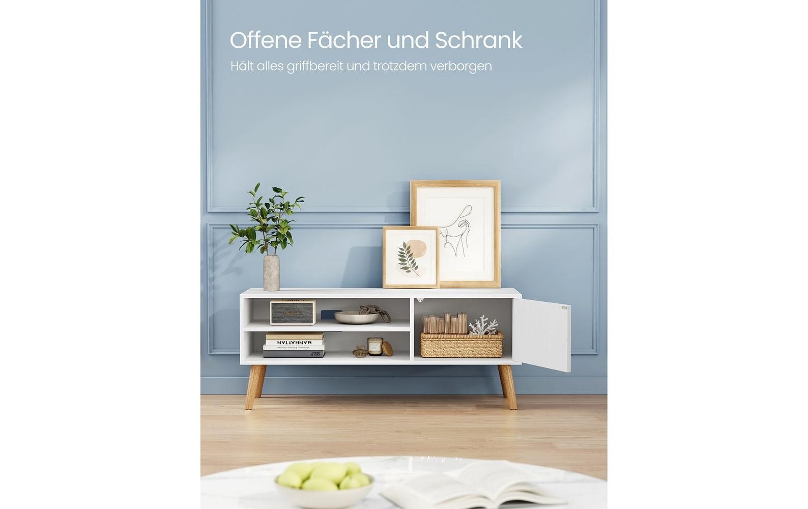 VASAGLE TV-Schrank »Skandinavisch 110 x 40 cm Weiss«