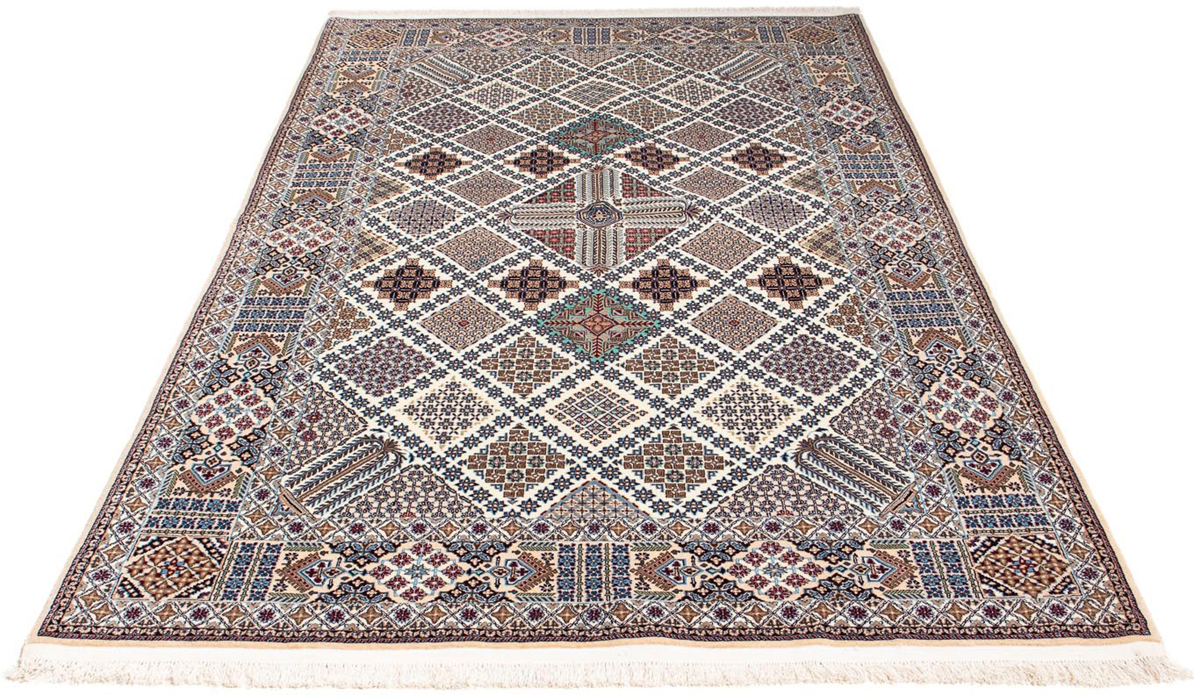 Image of morgenland Orientteppich »Perser - Nain - Premium - 226 x 139 cm - mehrfarbig«, rechteckig, 6 mm Höhe, Wohnzimmer, Handgeknüpft, Einzelstück mit Zertifikat bei Ackermann Versand Schweiz