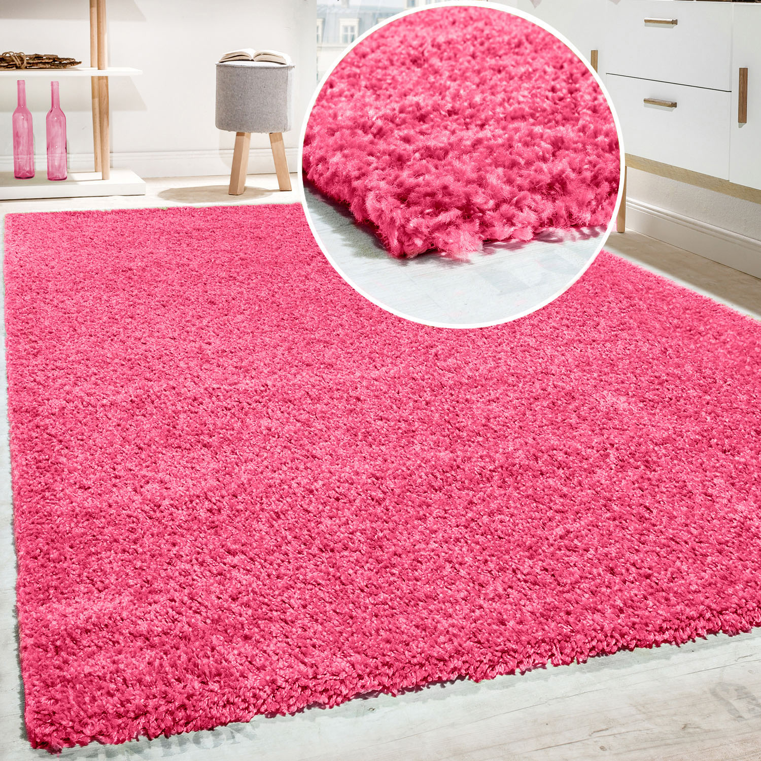 Hochflor-Teppich »Sky 250«, rechteckig, gewebt, Uni-Farben, intensive Farbbrillanz,...