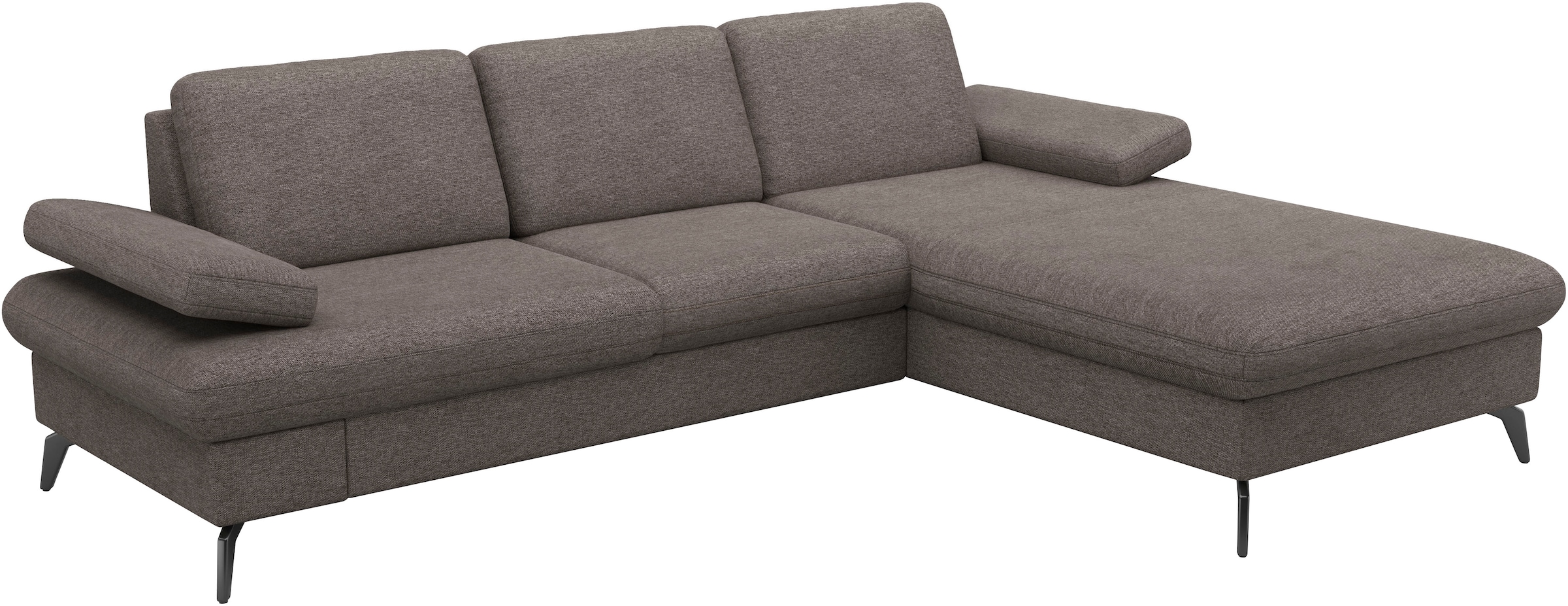 sit&more Ecksofa »Morris Jubi L-Form«, inkl. Armteilfunktion und 1 Zierkissen, wahlweise mit Bettfunktion