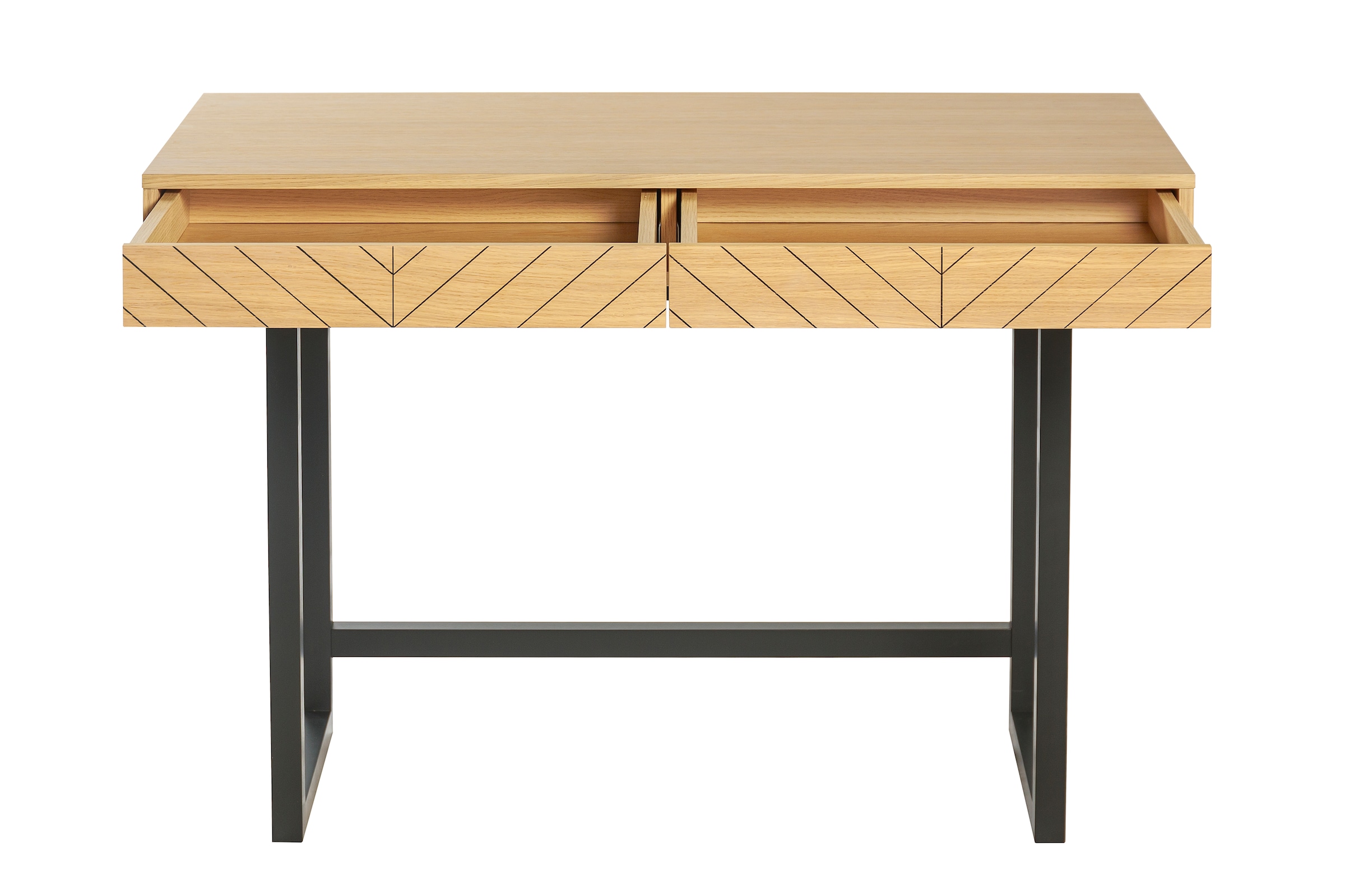 Woodman Schreibtisch »Camden«, skandinavisches Design, praktisch ausziehbar mit Push-to-Open-Funktion