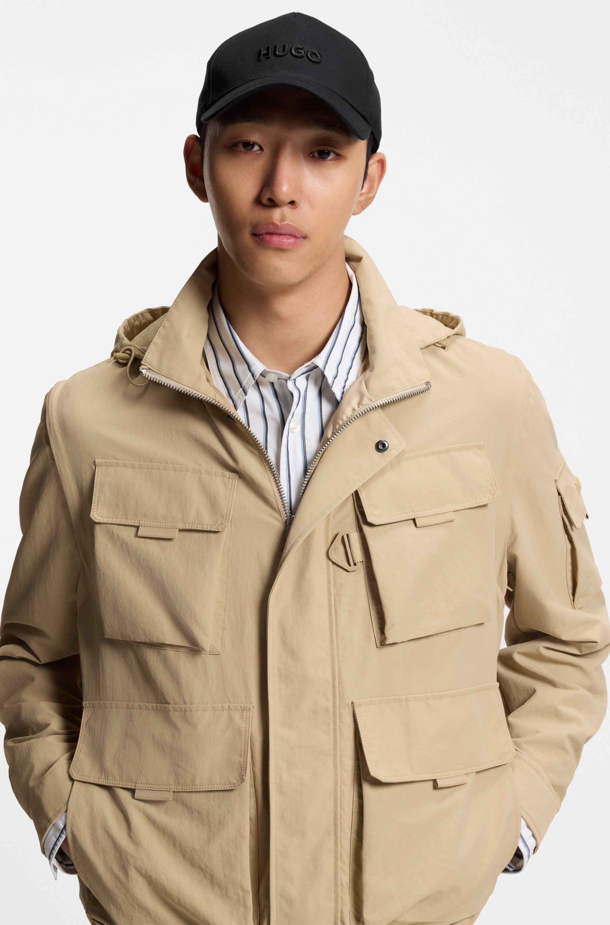 HUGO Baseball Cap mit 3D Logostickerei, verstellbarer Verschluss, unisex