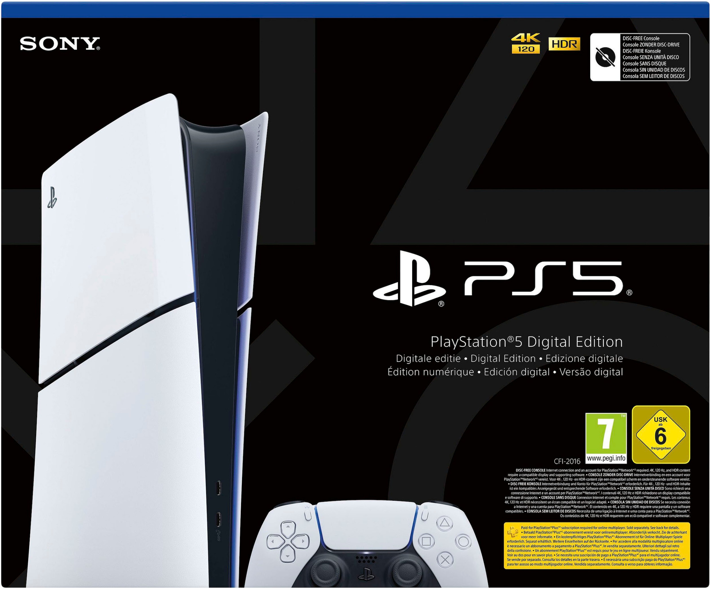 PlayStation 5 Spielekonsole »Digital Edition (Slim) inkl. zweitem DualSense Wireless-Controller«