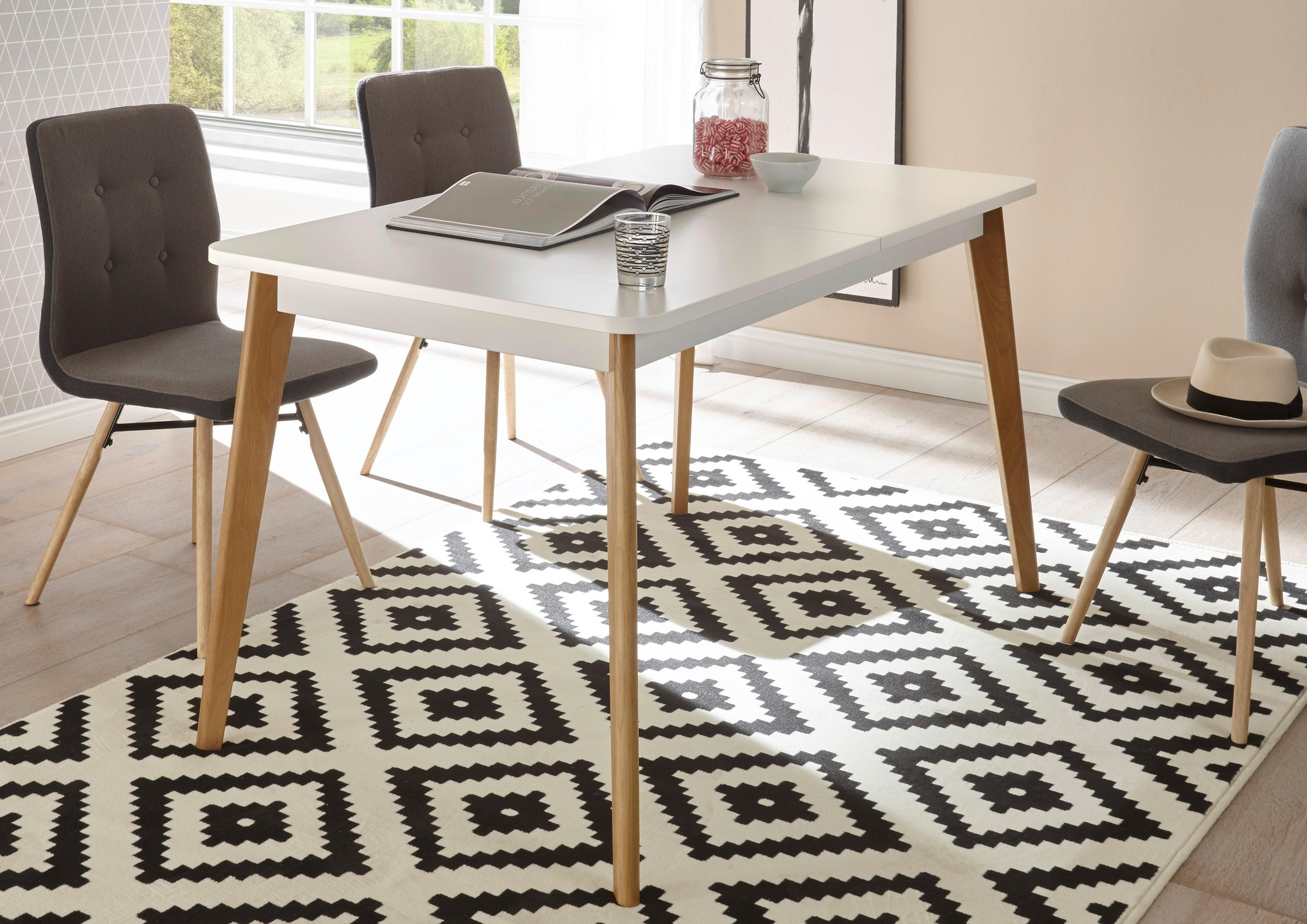 Image of andas Esstisch »Merle«, im skandinavischen Design, Breite 140 (-180) cm bei Ackermann Versand Schweiz