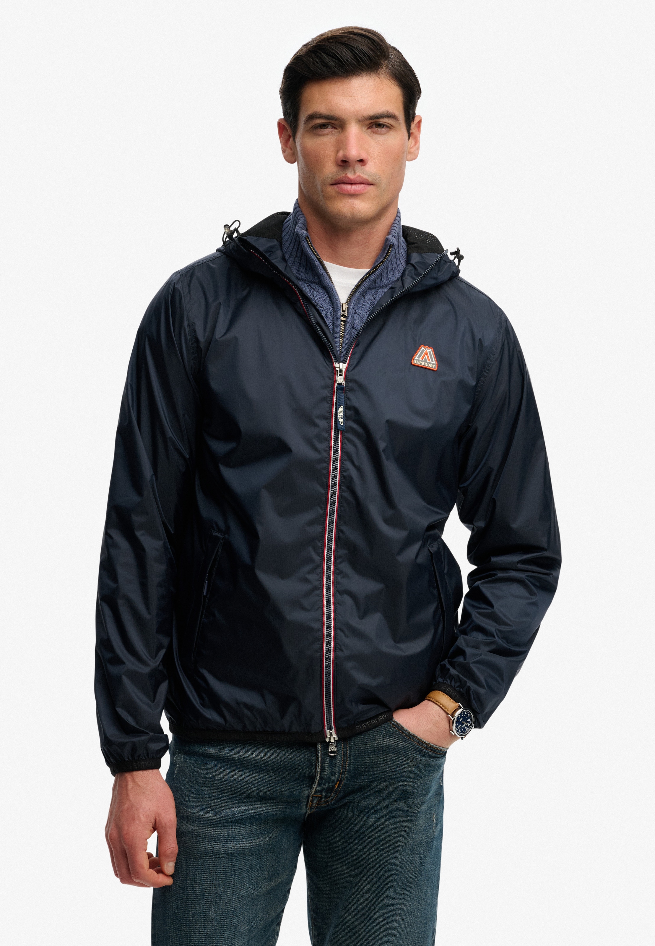 Image of Superdry Windbreaker "ESSENTIAL TRI WINDBREAKER JKT" mit Kapuze