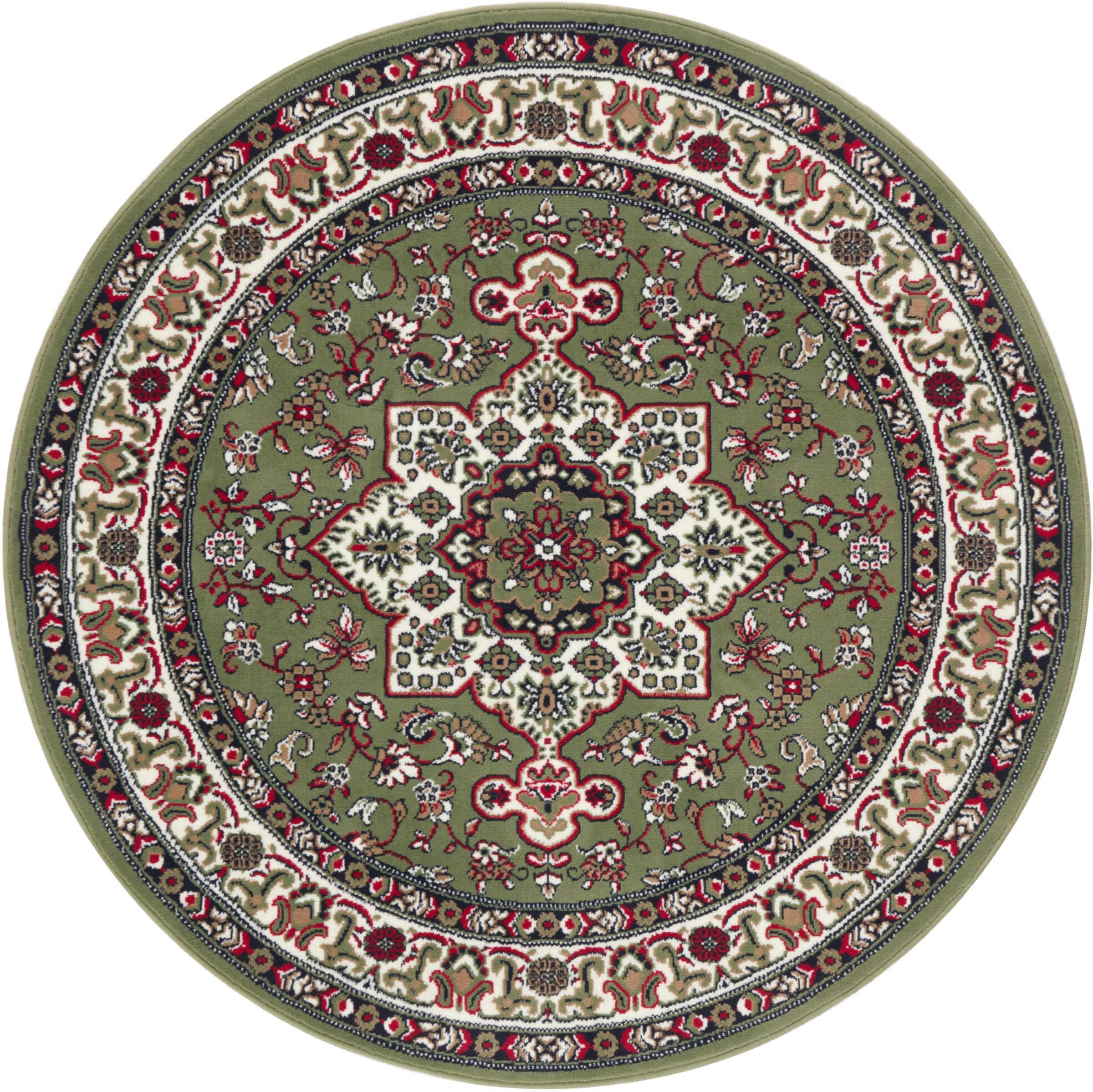 NOURISTAN Teppich »Parun Täbriz«, rund, 9 mm Höhe, Kurzflor, Orient, Teppich, Vintage, Esszimmer, Wohnzimmer, Flur