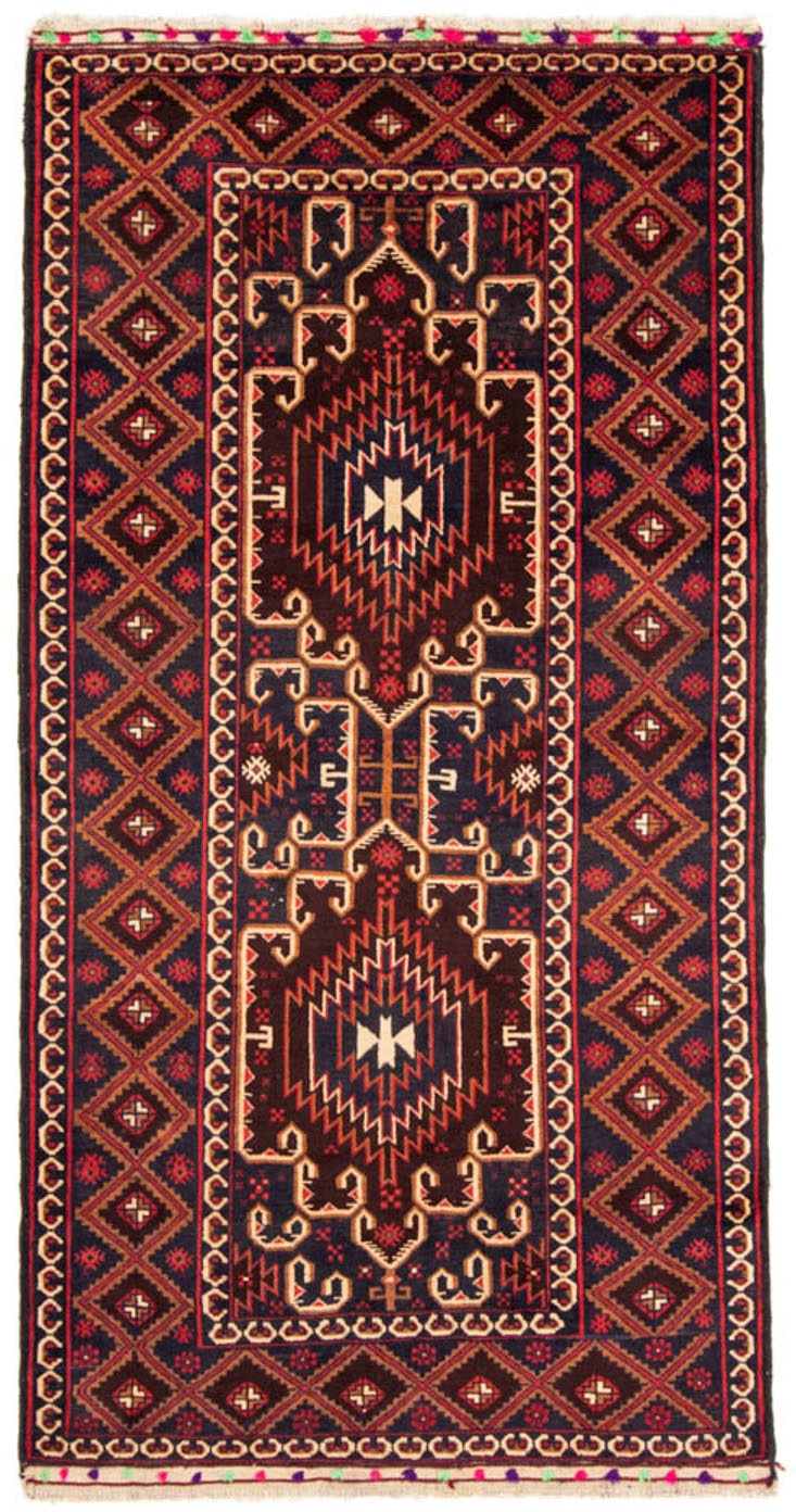 Image of morgenland Hochflor-Läufer »Belutsch Medaillon Ruggine 212 x 109 cm«, rechteckig, 0,8 mm Höhe, Handgeknüpft bei Ackermann Versand Schweiz