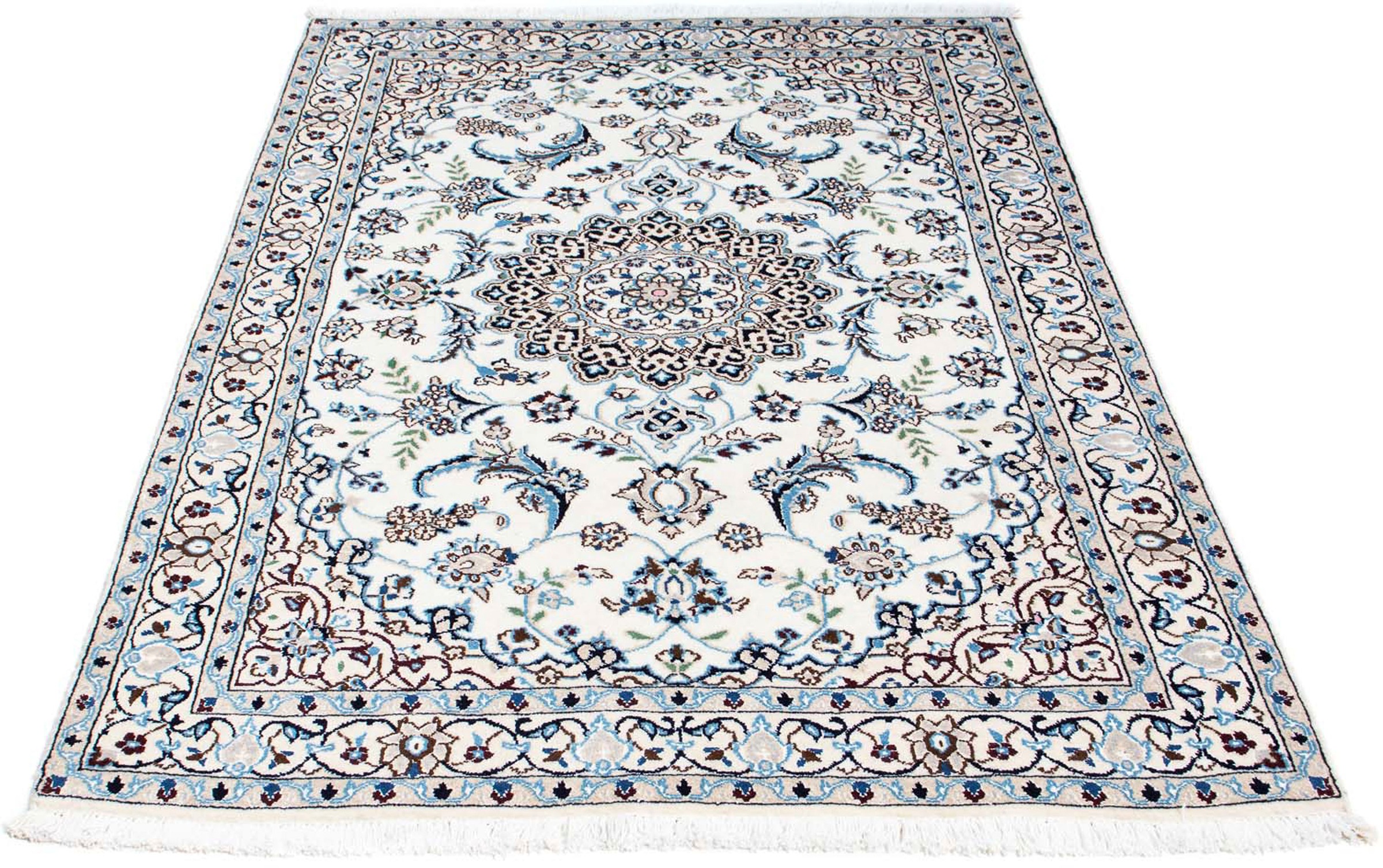 Image of morgenland Orientteppich »Perser - Nain - Royal - 170 x 112 cm - beige«, rechteckig, 10 mm Höhe, Wohnzimmer, Handgeknüpft, Einzelstück mit Zertifikat bei Ackermann Versand Schweiz